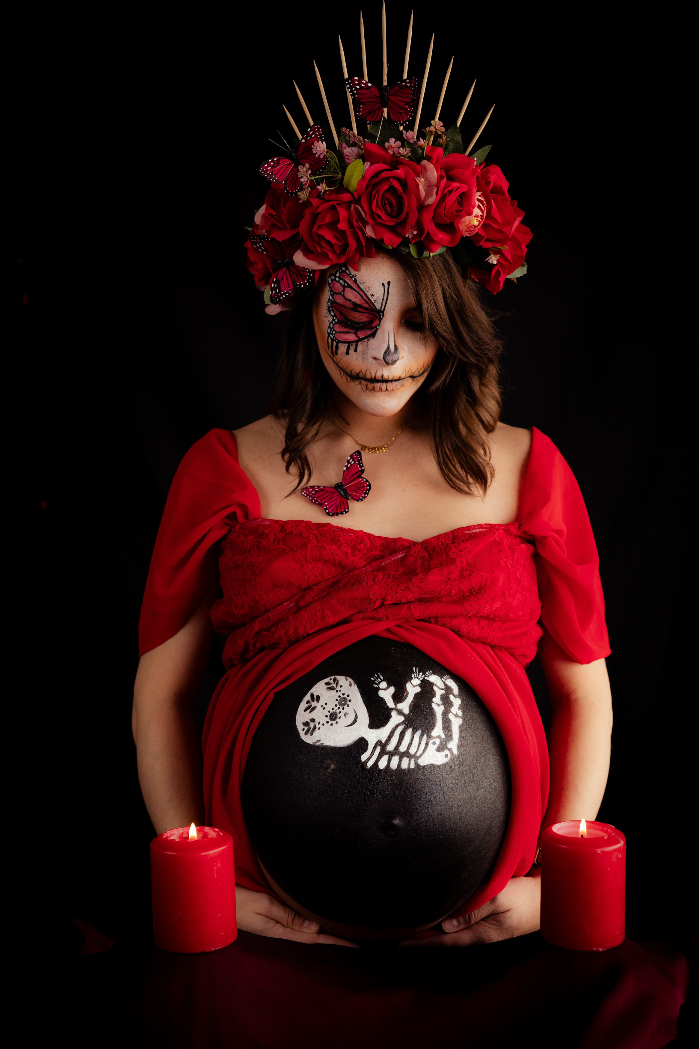 La Catrina | Maternity Photoshoot. Лайфстайл и семейный фотограф в г. Писек Чехия Оксана Телупилова