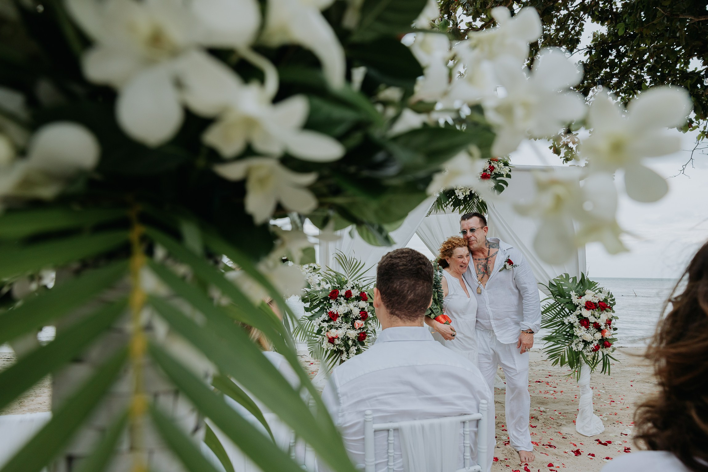 Simone & Matthias Peter. Buddhist blessing wedding Ceremony on Koh Samui, Thailand