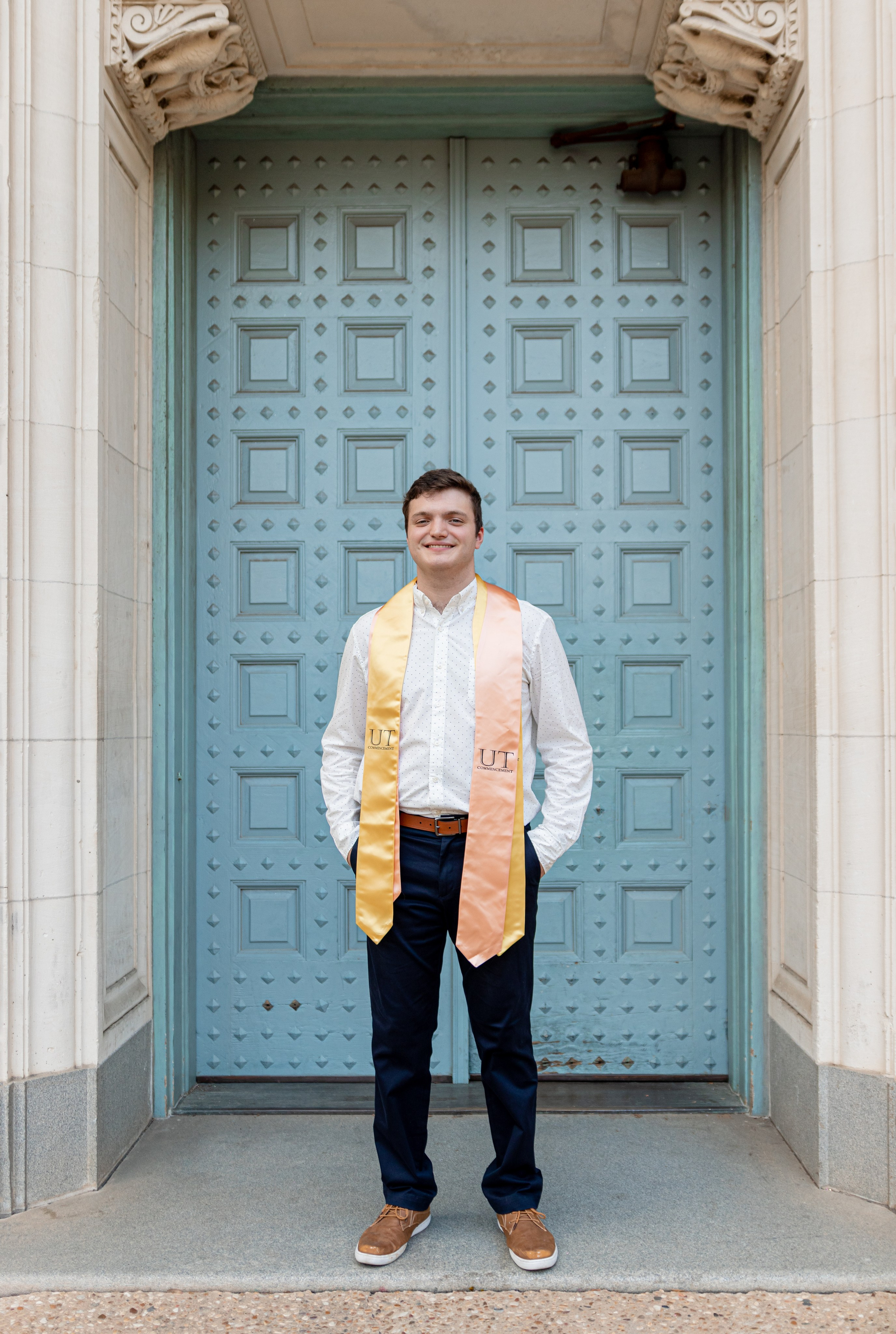 Aaron's graduation photoshoot at the University of Texas in Austin