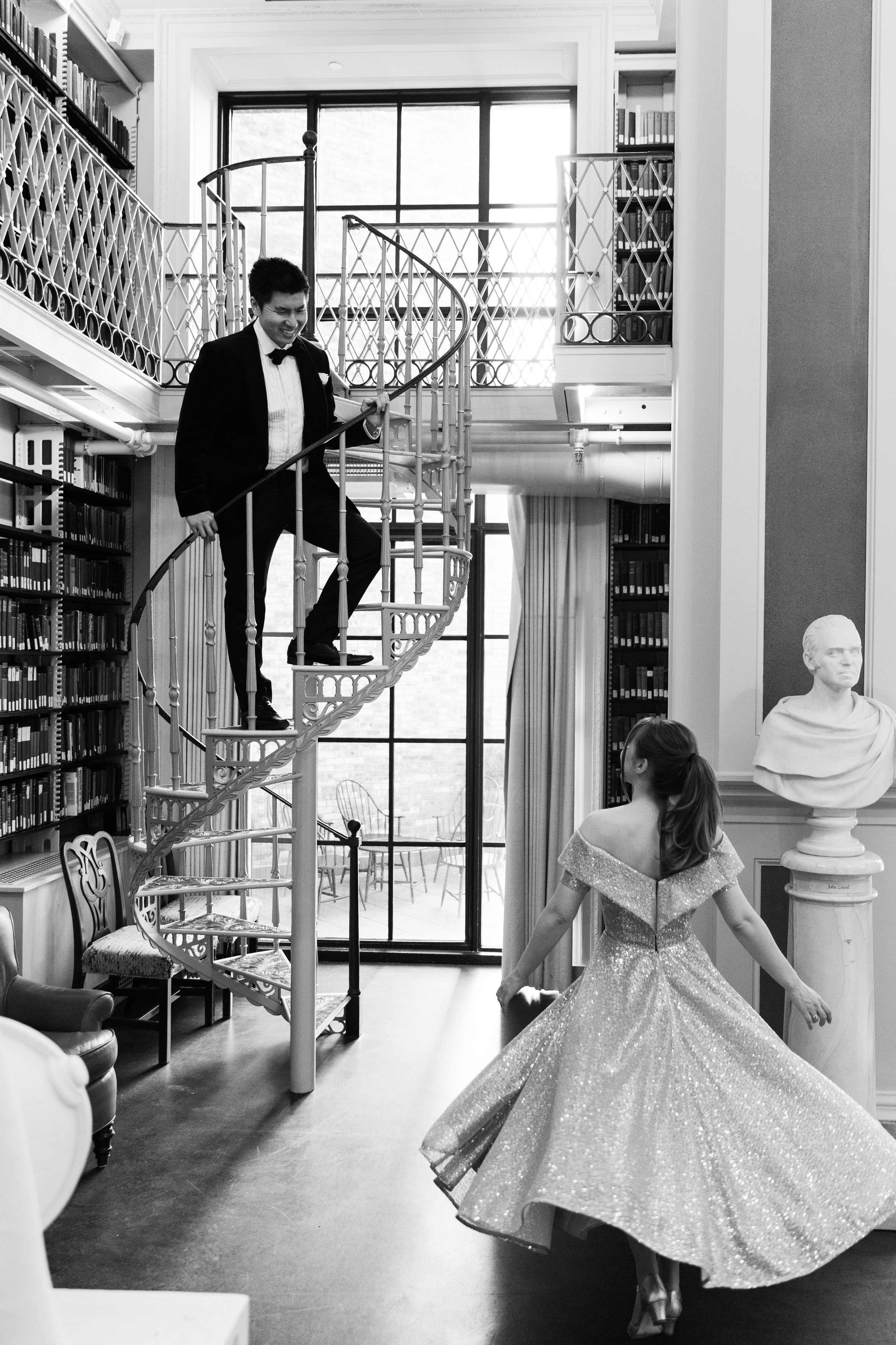 Engagement Session In Boston Athenaeum