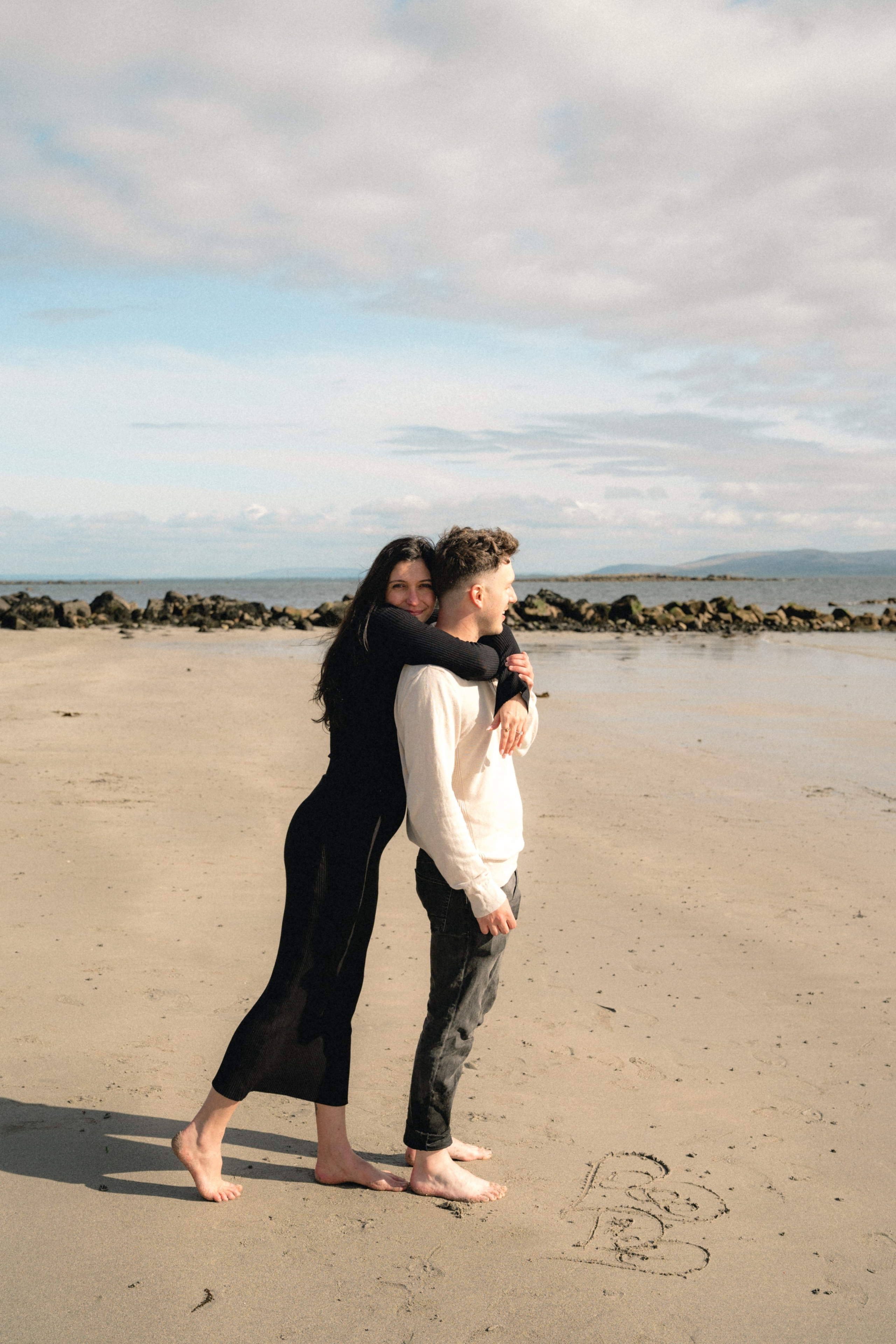Proposal at Silverstrand Beach, co Galway. Wedding and family photographer Ireland