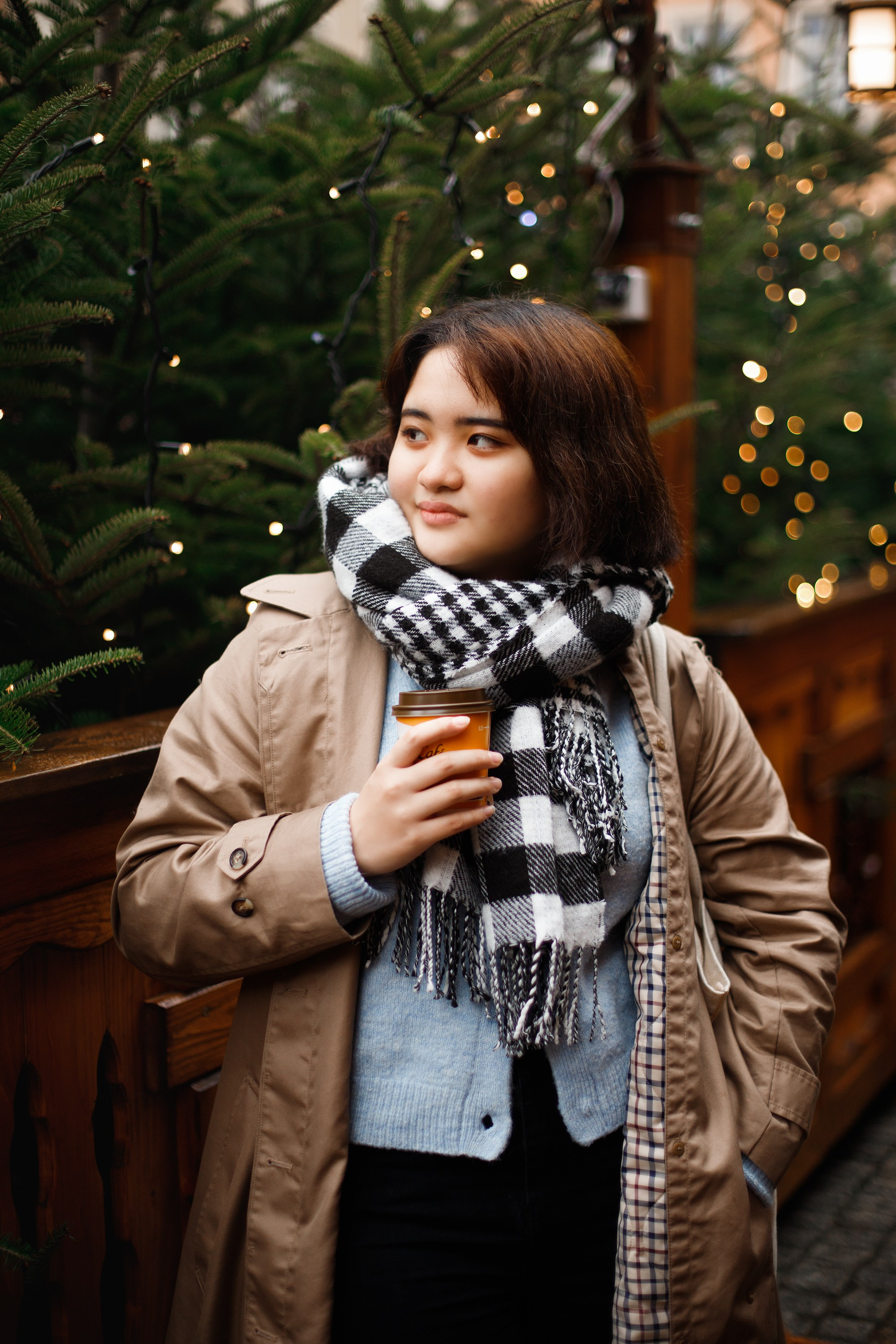 Misaki at christmas market. Kaja | fotograf psów we Wrocławiu