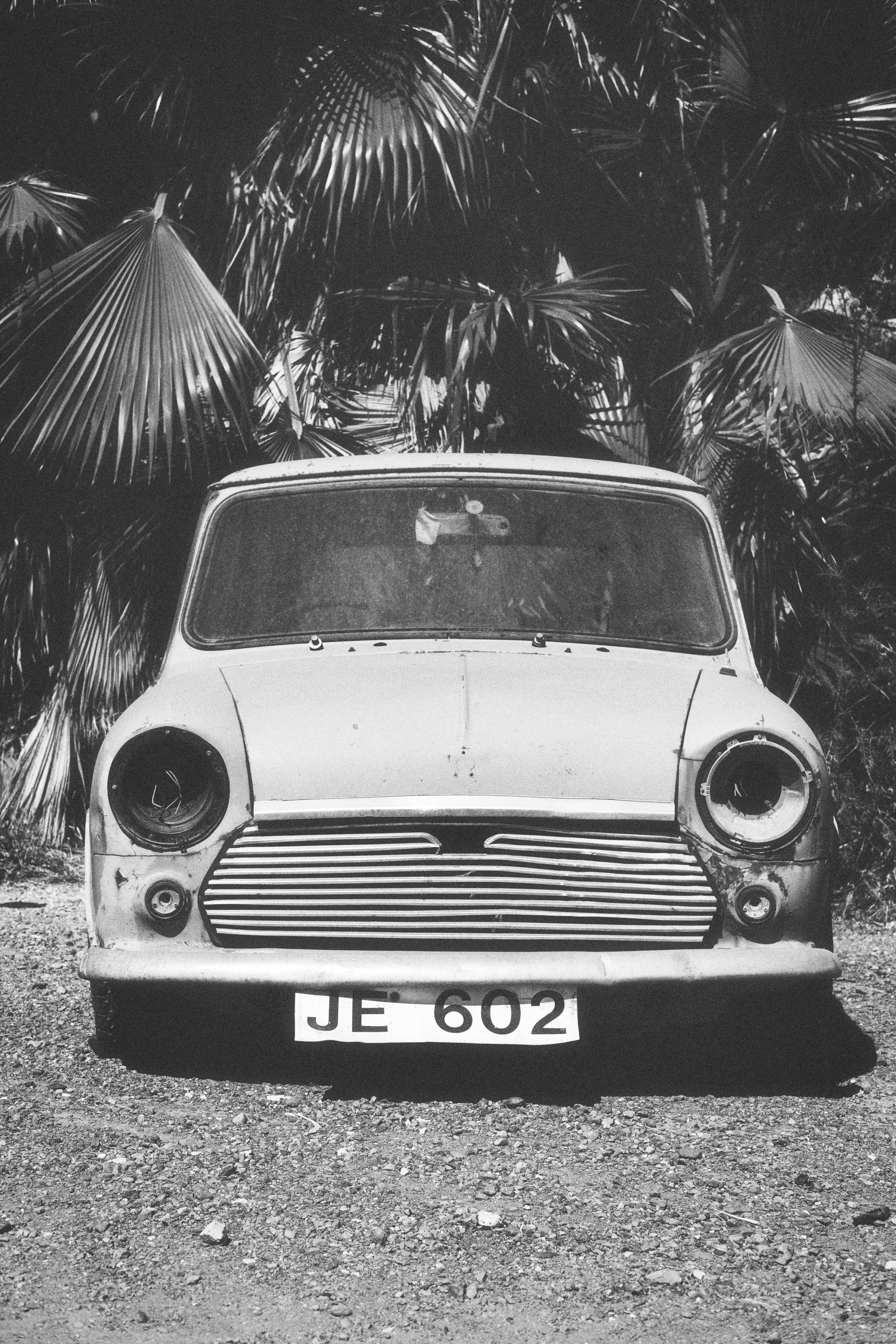 Retro car in Black and White | Limassol | Cyprus 