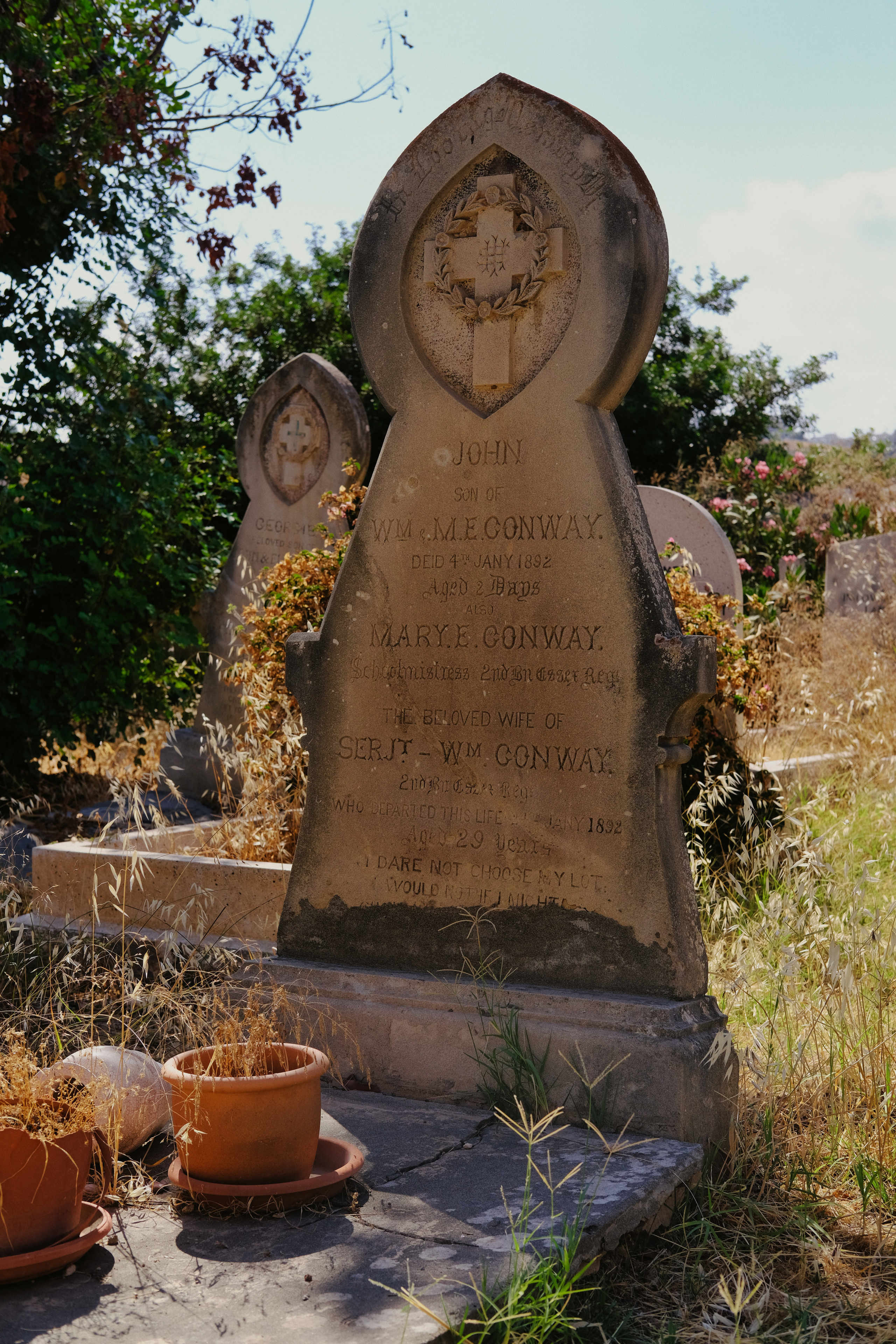 Old British Cemetery. Graves of Russian officers. Limassol, Cyprus.