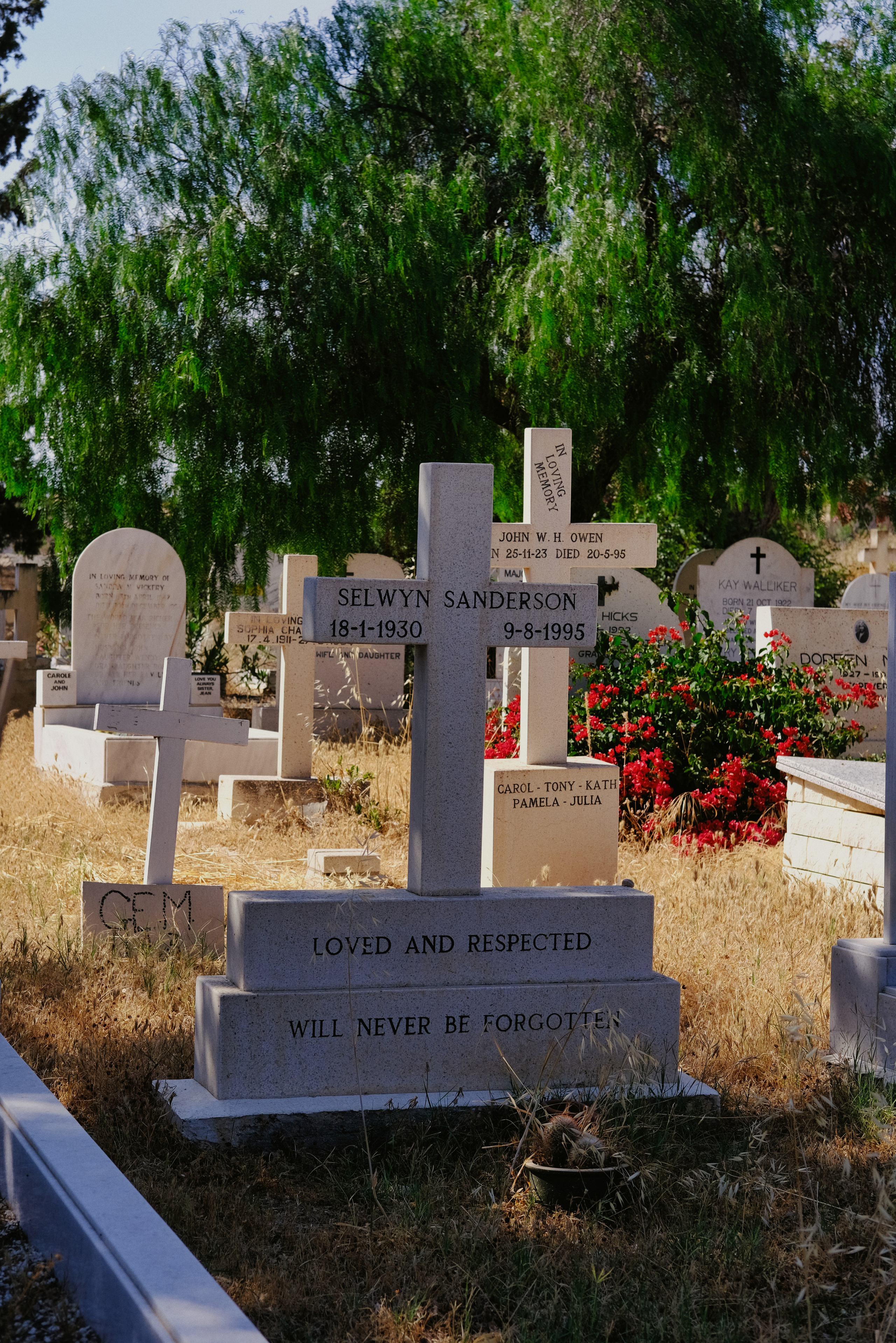 Old British Cemetery. Graves of Russian officers. Limassol, Cyprus.