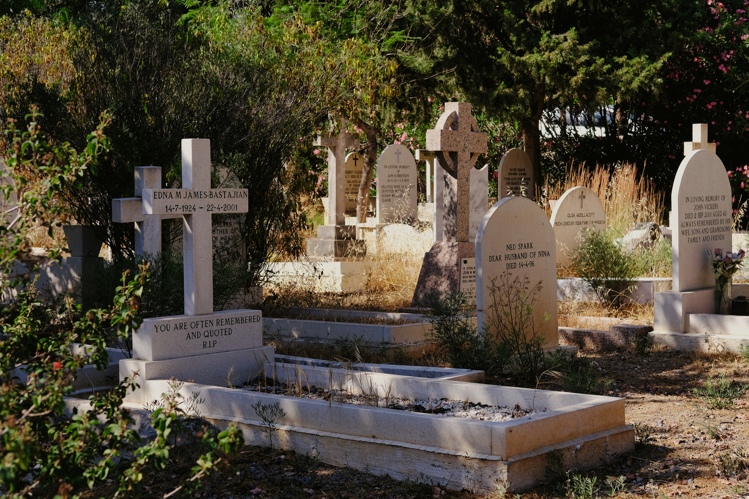 Old British Cemetery. Graves of Russian officers. Limassol, Cyprus.