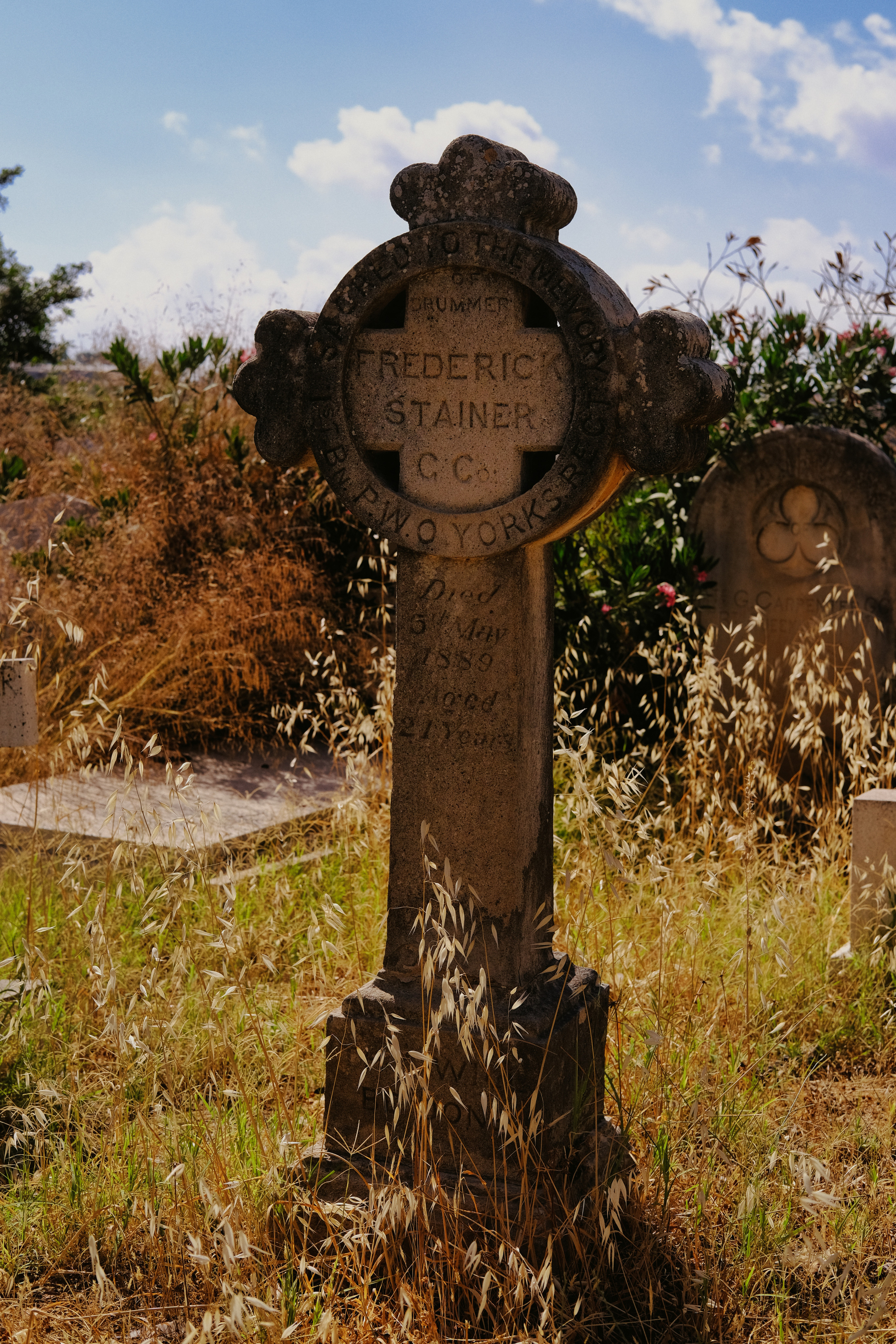 Old British Cemetery. Graves of Russian officers. Limassol, Cyprus.
