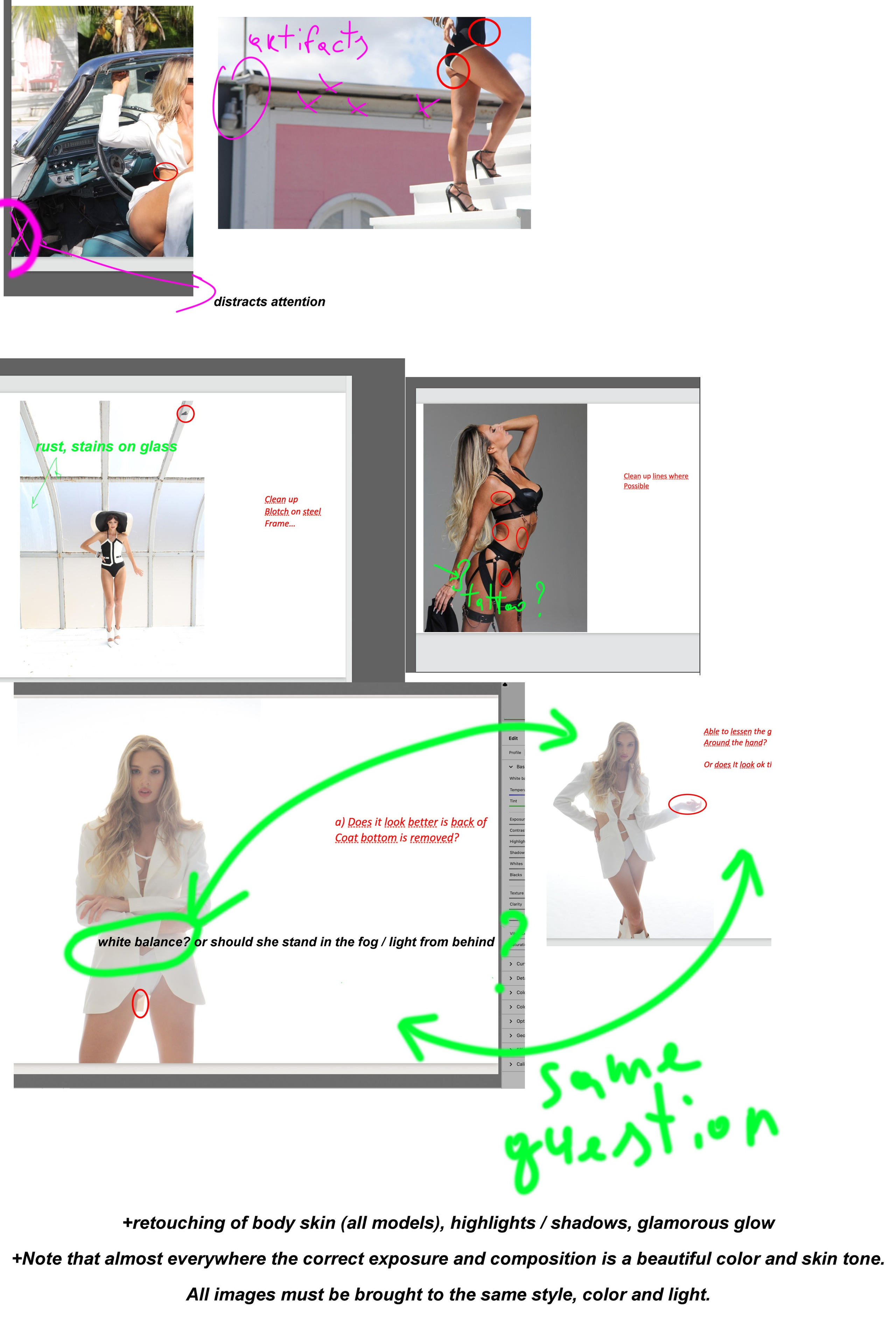Technical task for a photo retoucher. AI Photo Retoucher and Image Restorer Zhanna Ognivo