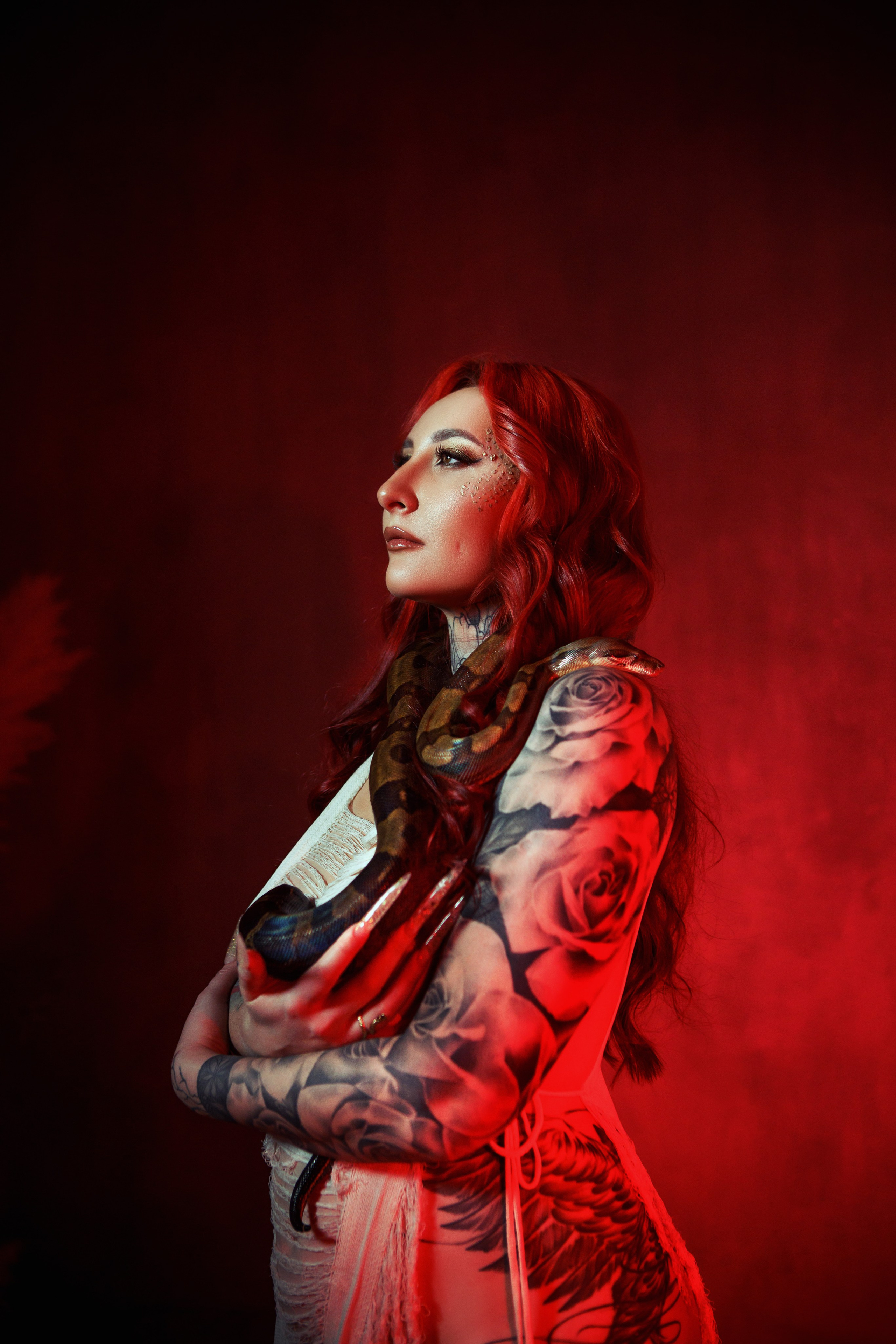 Виктория и Виверн — студийная фотосессия со змеей (Dalia Studio, Варшава). Рома Волков 🐍 Змеи в Варшаве