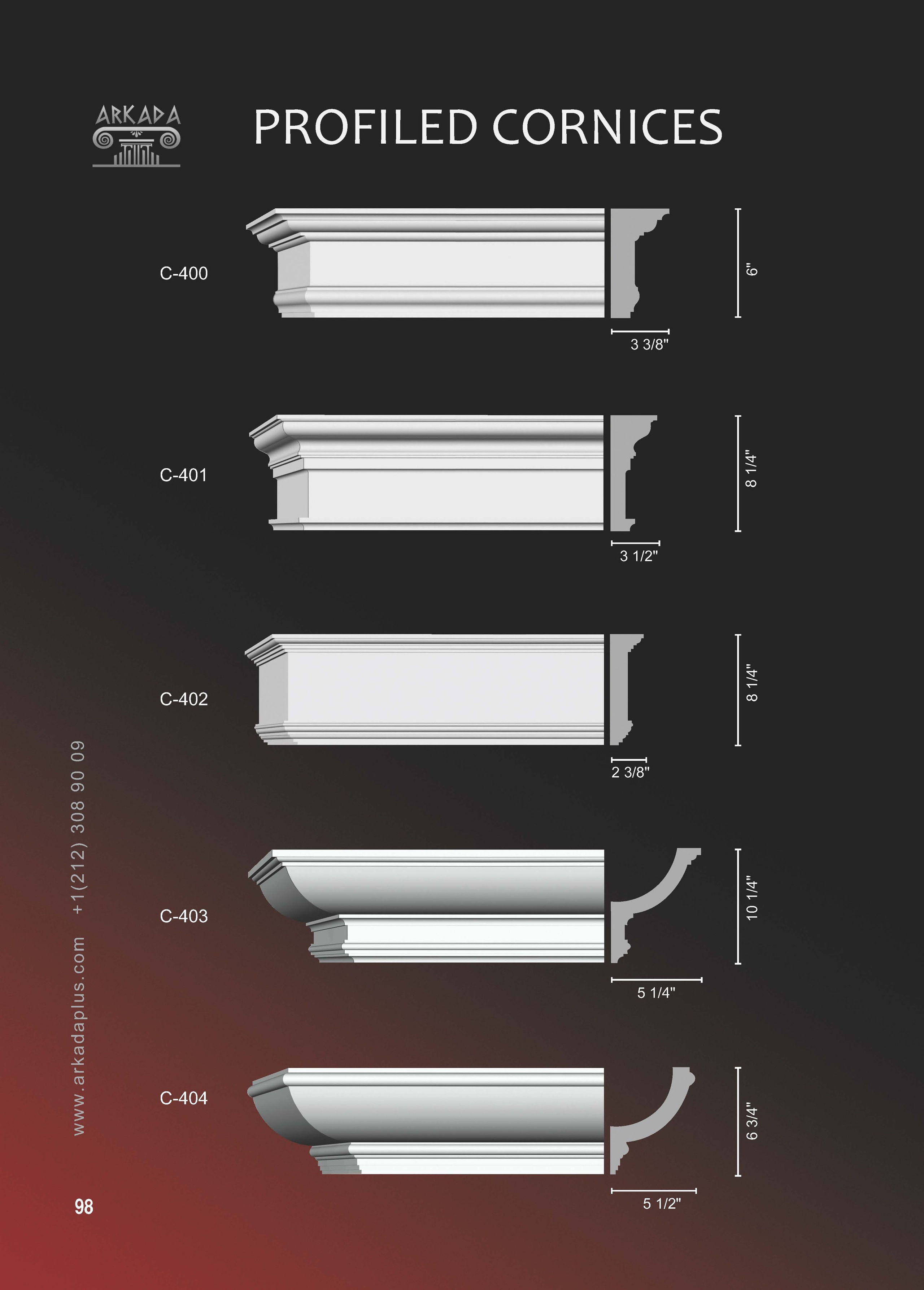 Catalog pages. Plaster molding