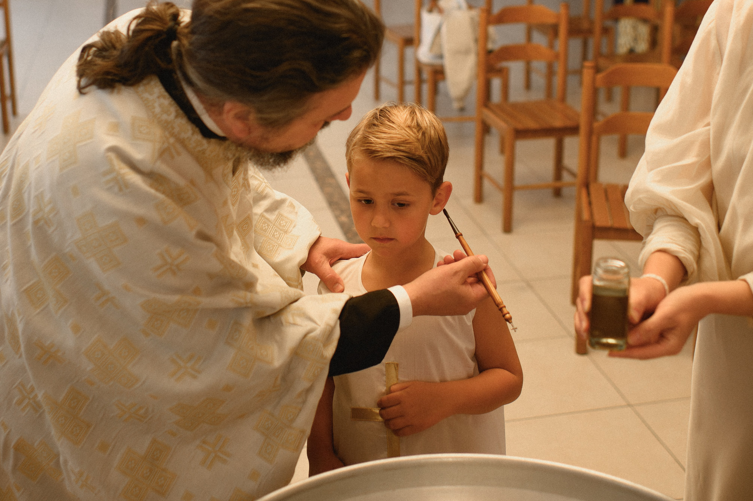 Baptism Mihail. Family, children, portrait, and event photography in Thessaloniki