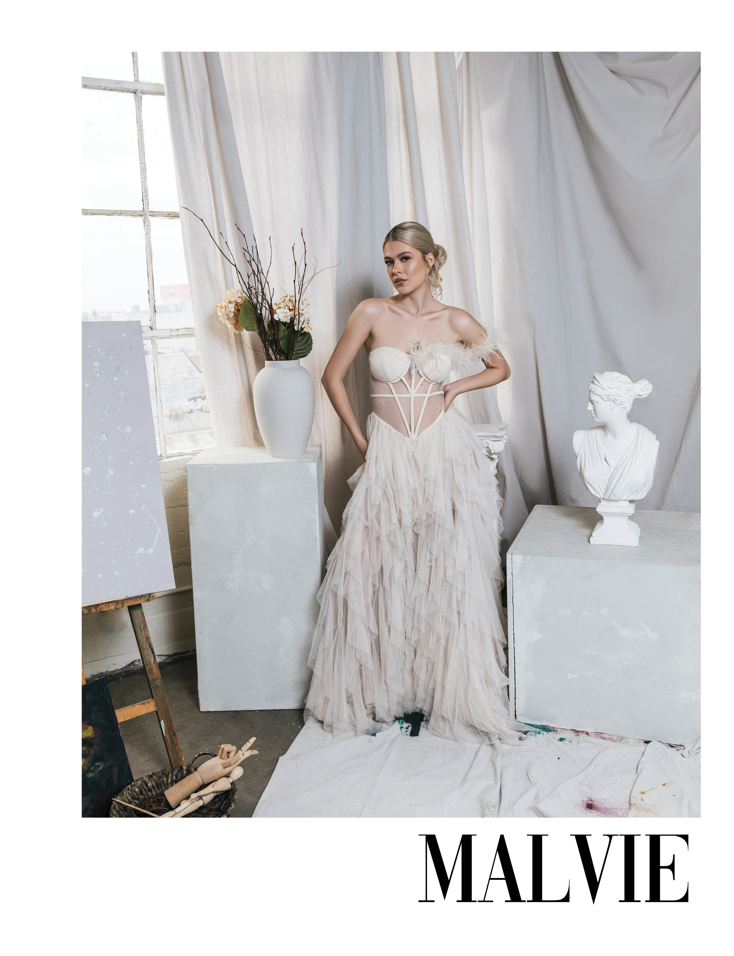 MALVIE. Professional high end photo retoucher Olha Kompaniiets