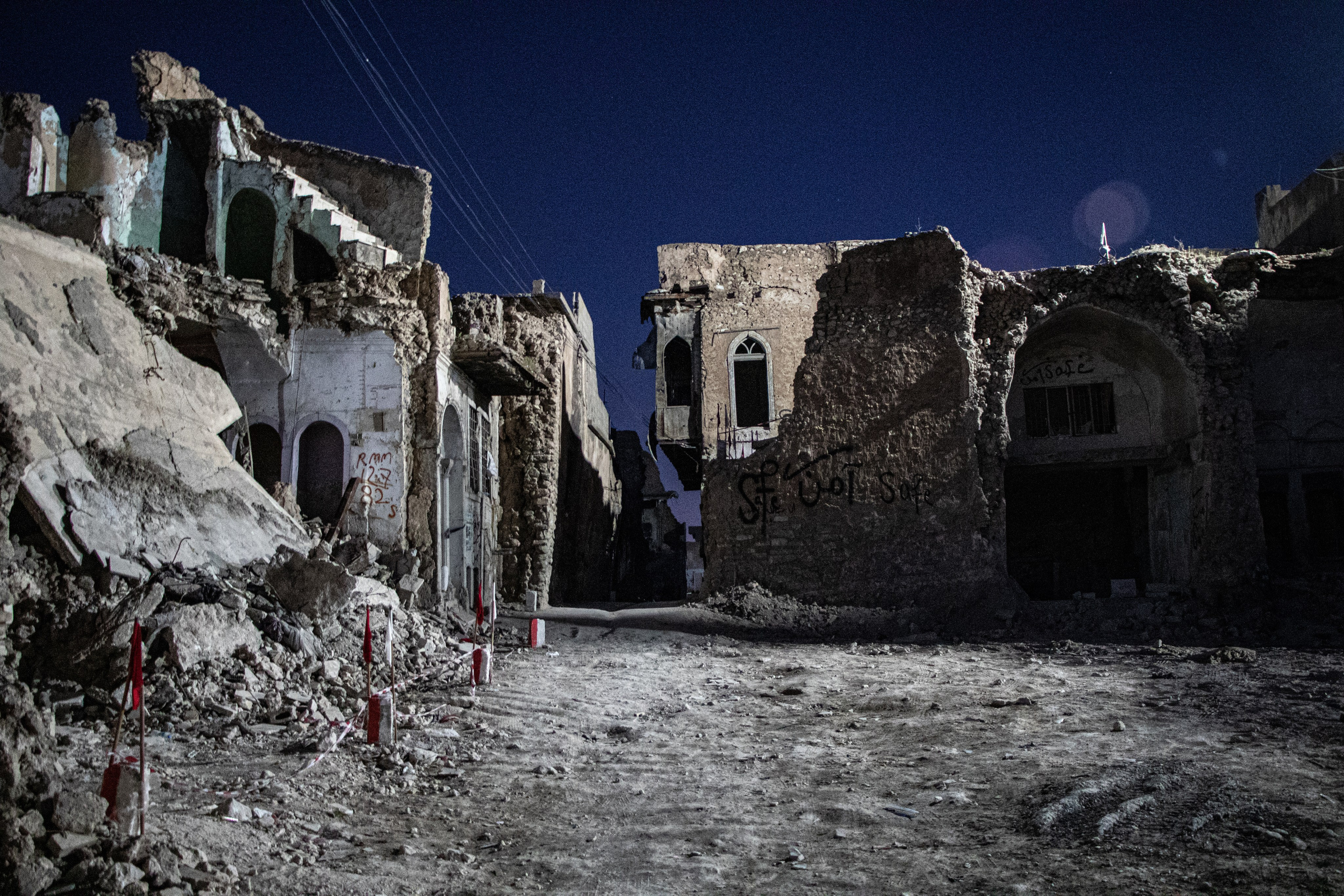 11 mars 2023, Mossoul (Irak) : ruines du centre de Mossoul suite aux affrontements entre Daesh et l'armée irakienne.