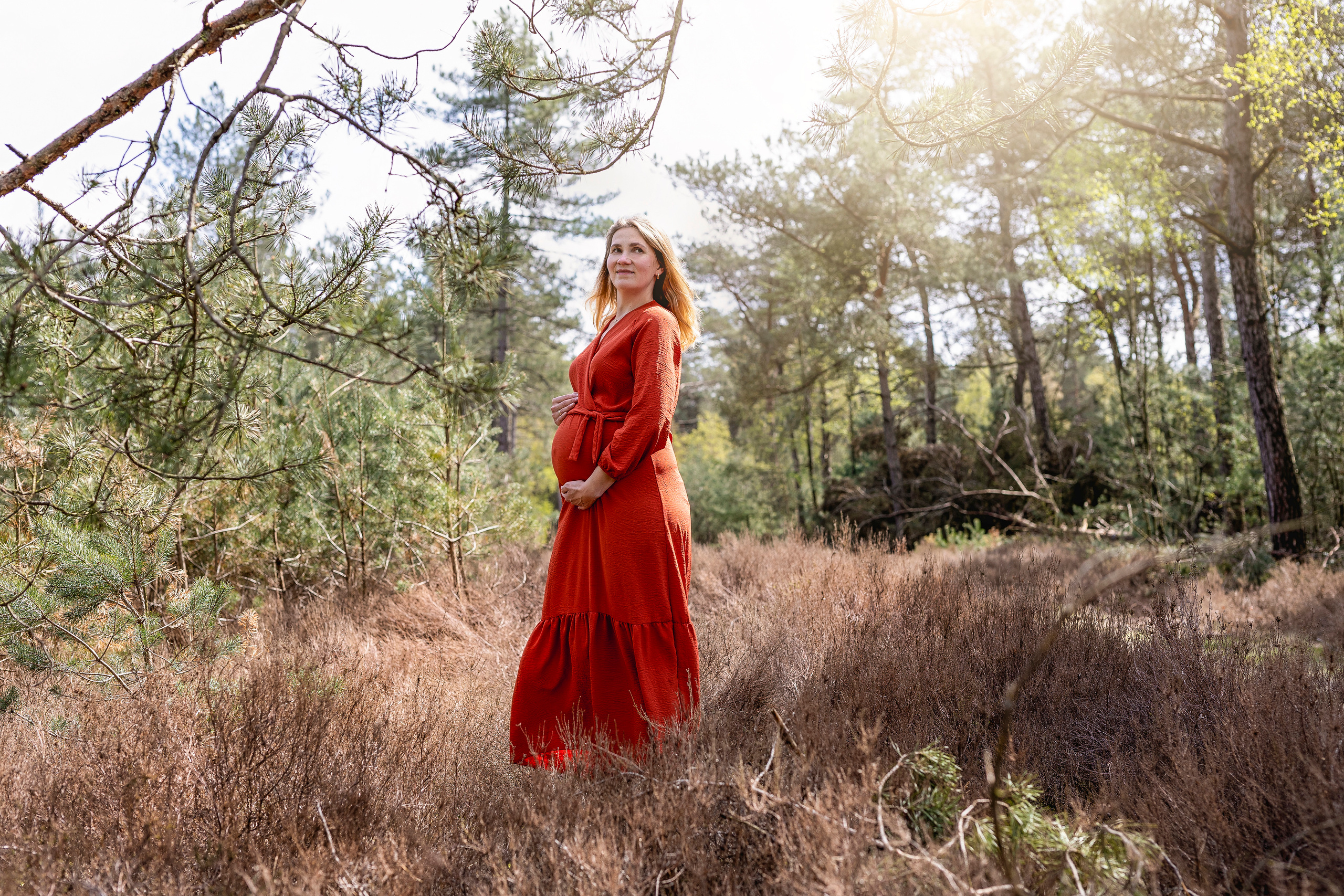 Materniteitsshoot in de buitenlucht