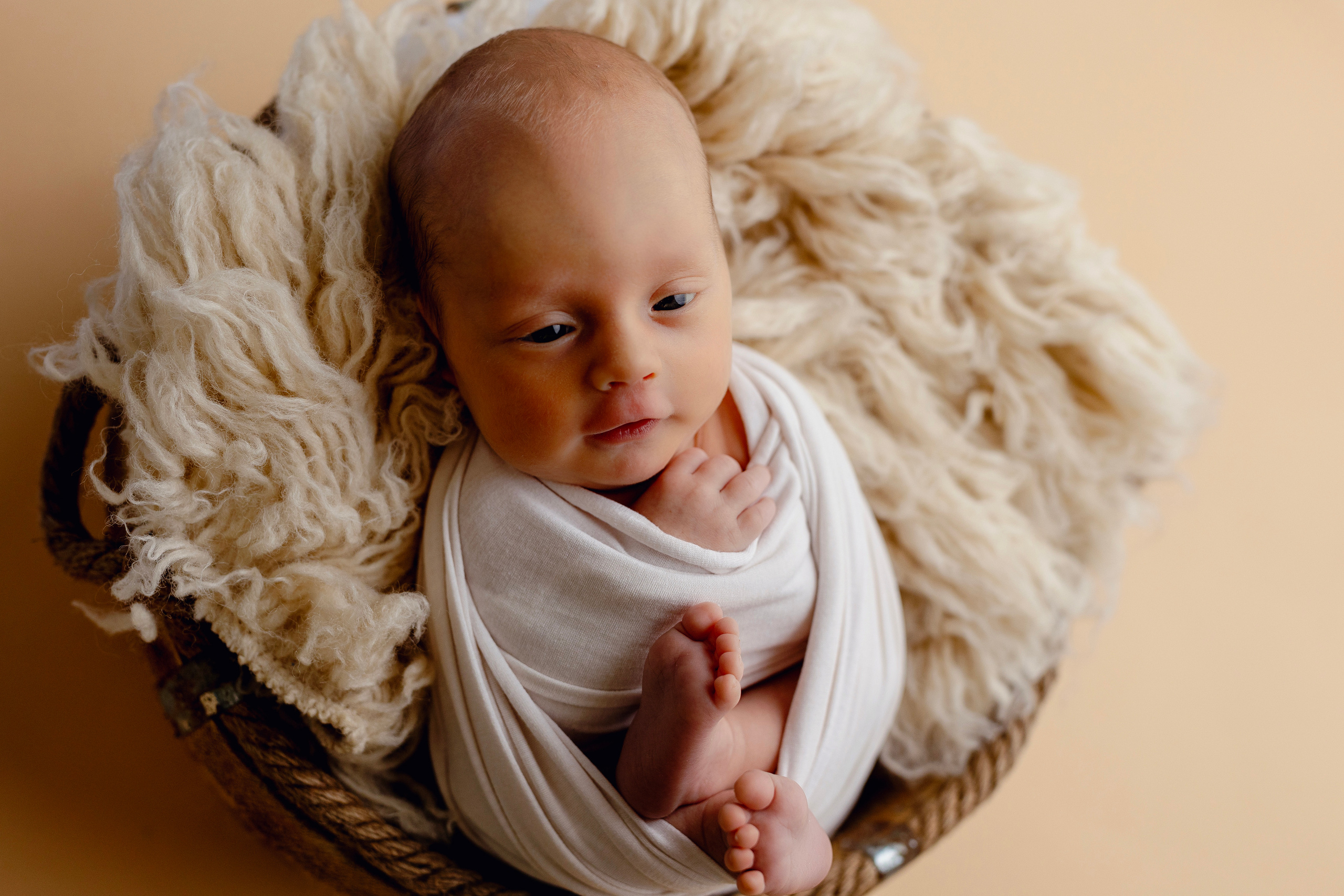 Geposeerde newborn fotoshoot