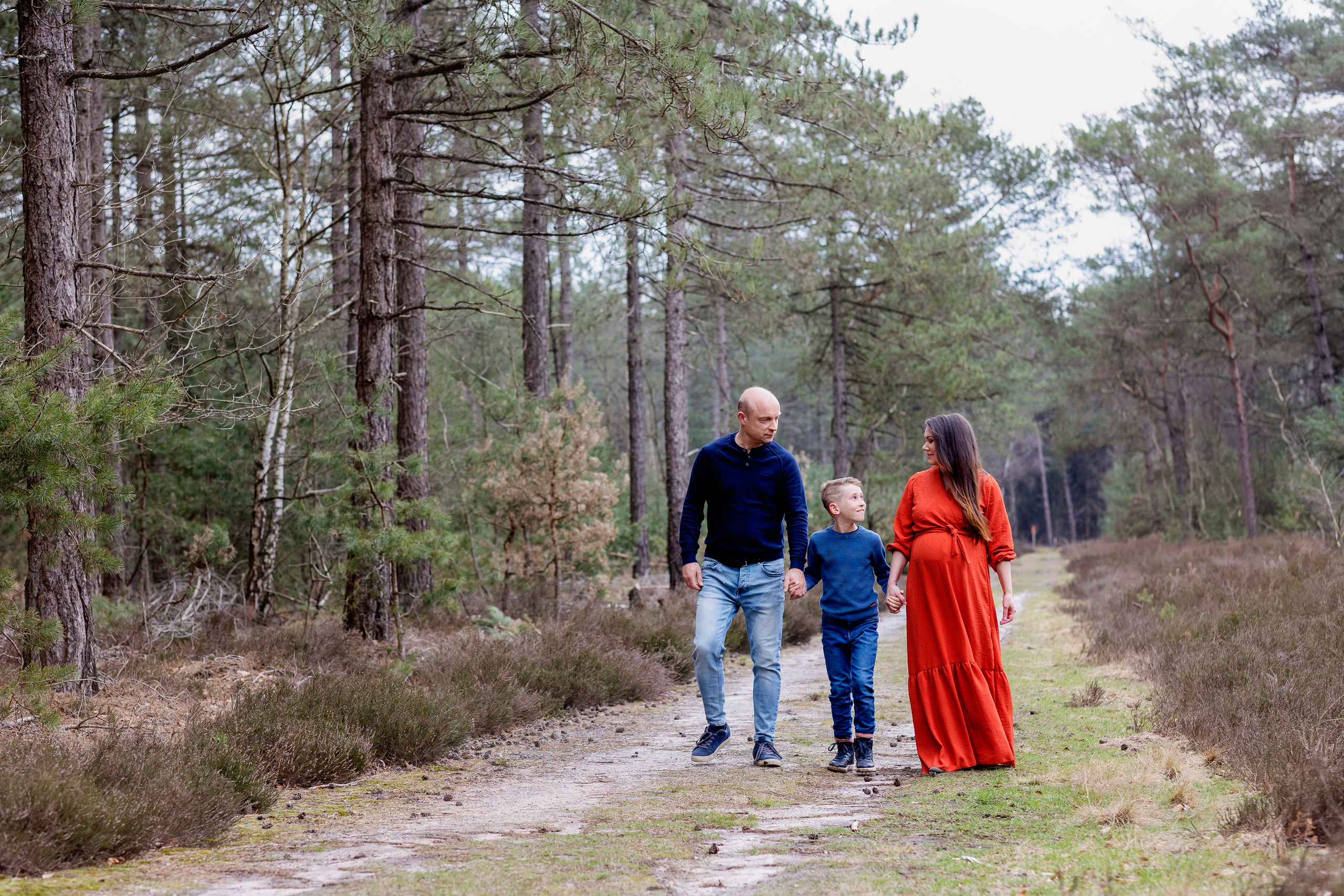 Zwangerschapsfotoshoot met het gezin