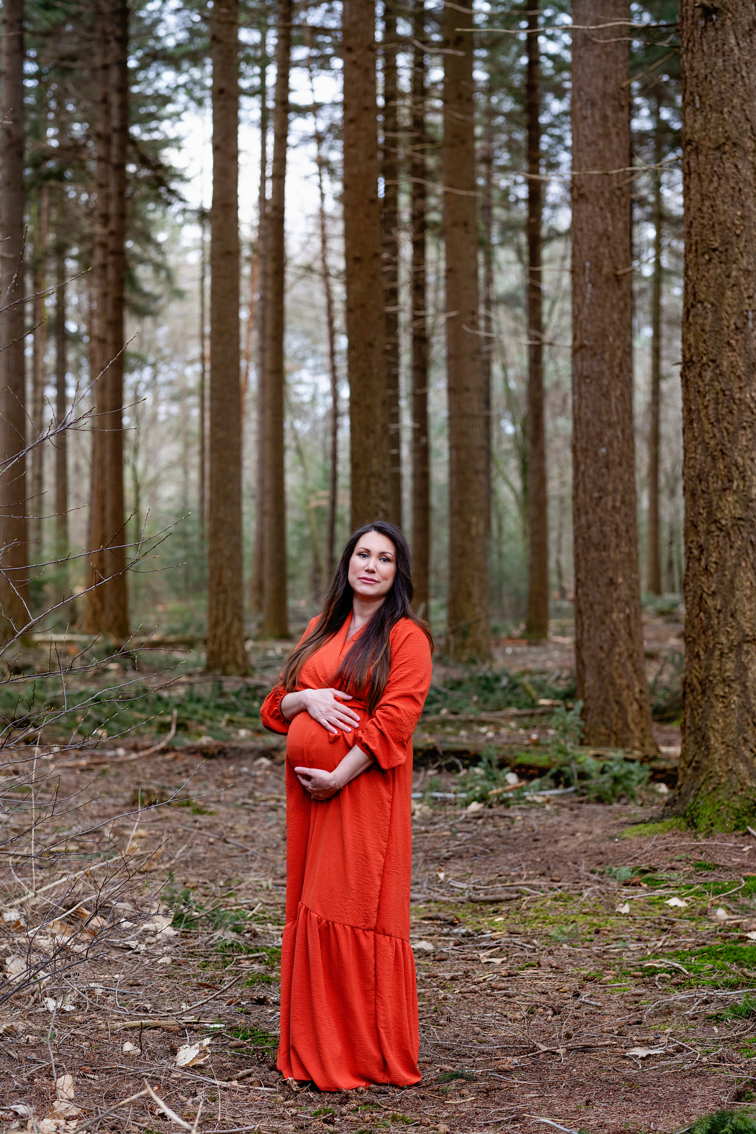 Zwangerschapsfotosessie in het groen