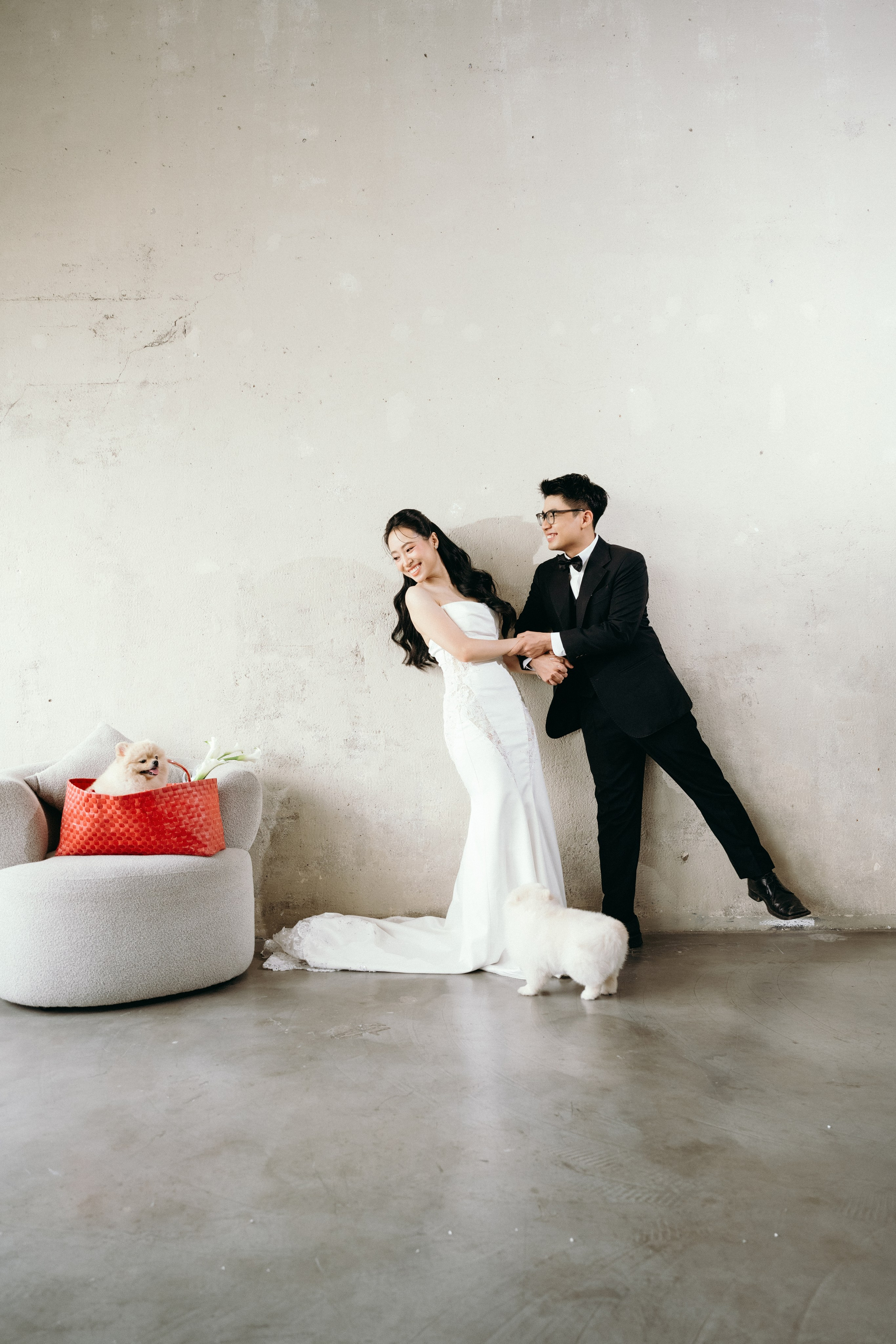 N.A wedding photoshoot in studio