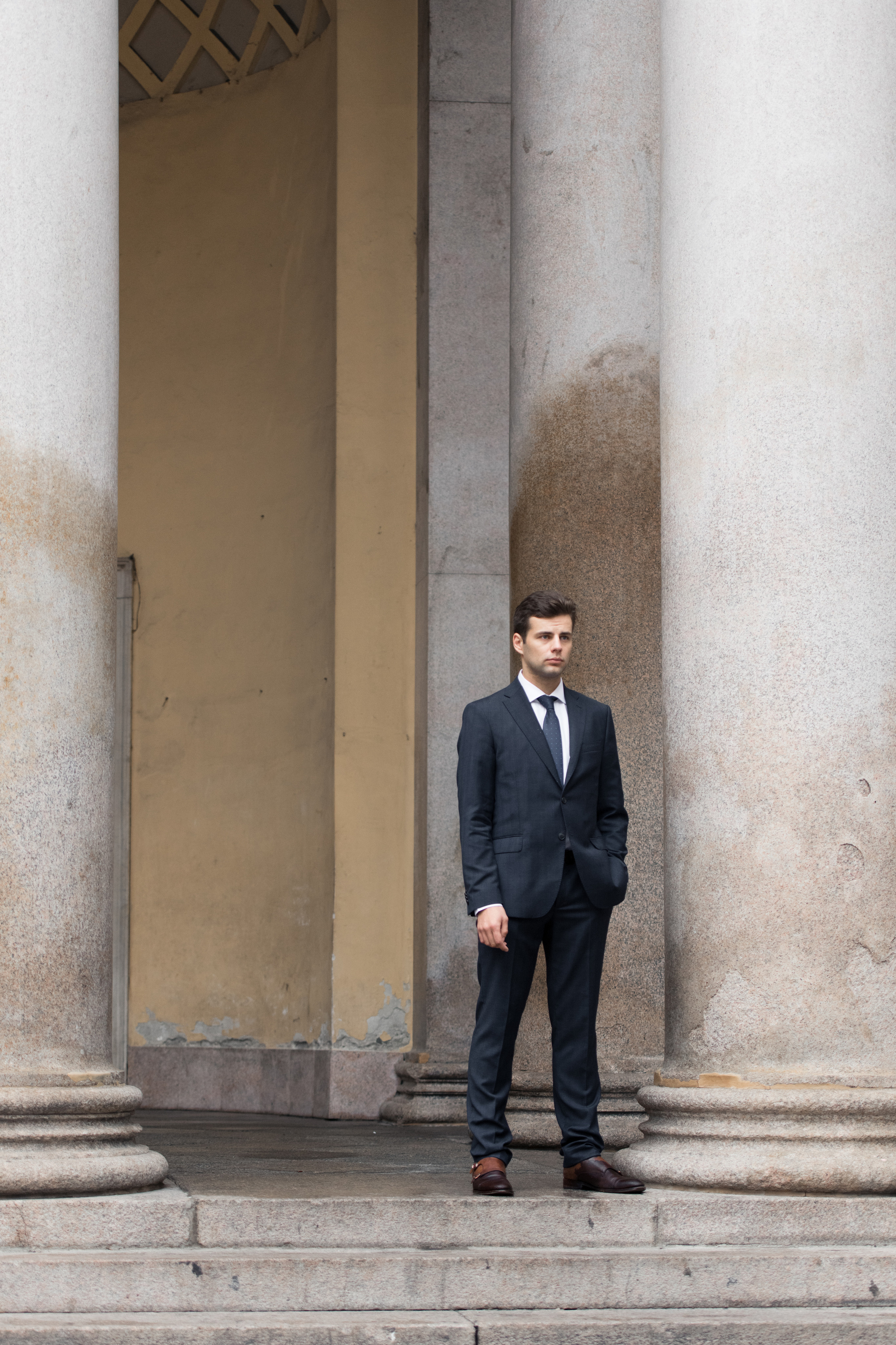 A fiance is waiting for his bride in Milan, Italy