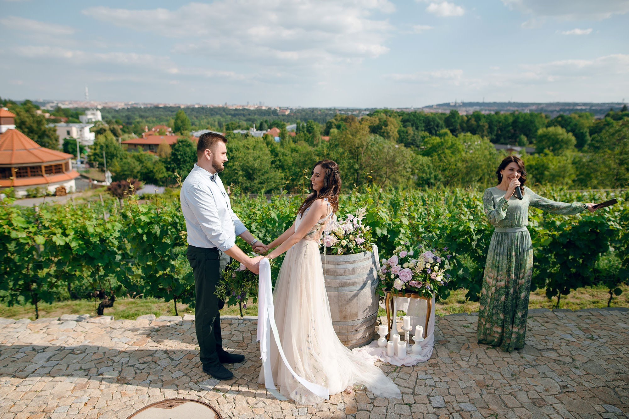 Romantic destination wedding in Czech republic Prague
