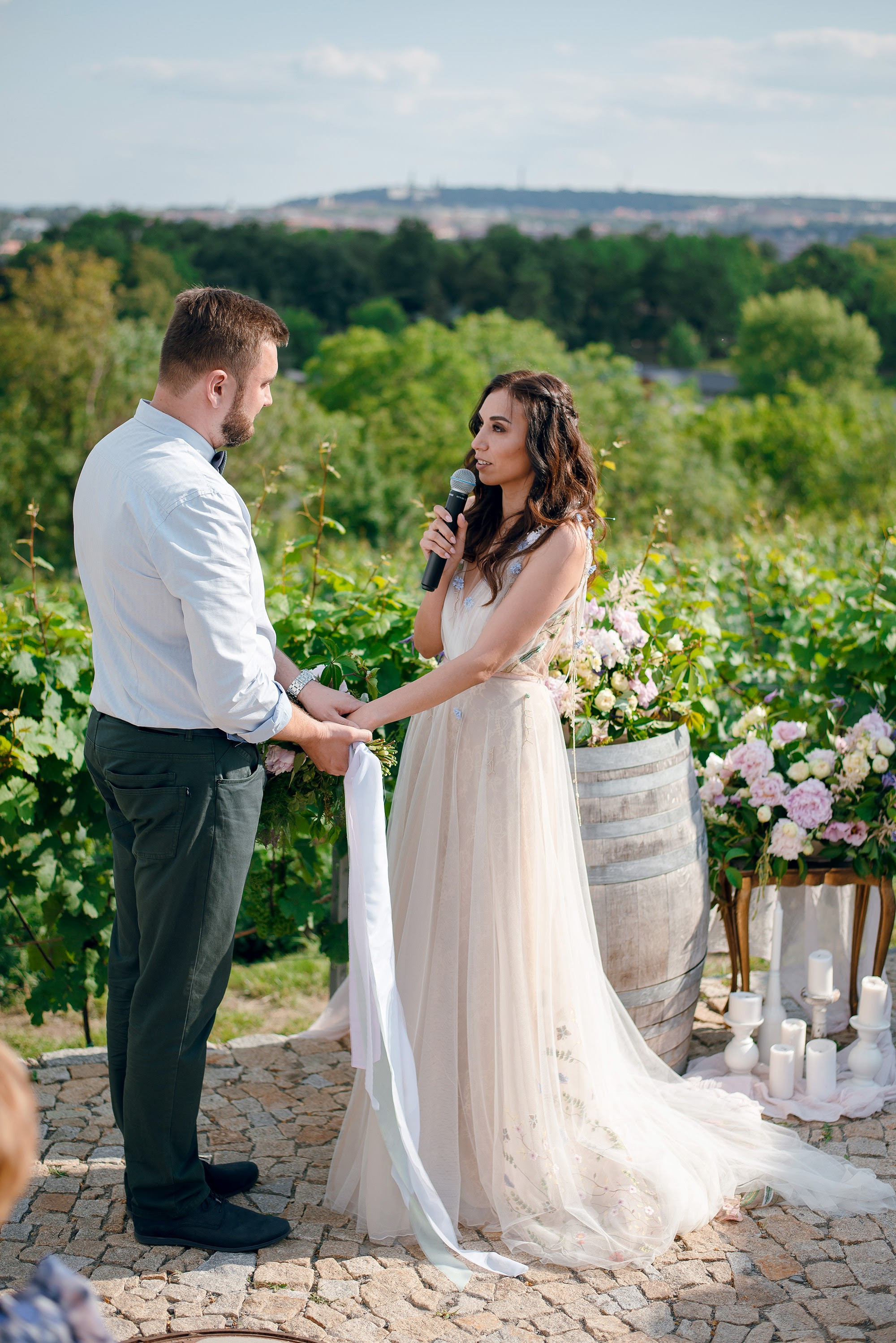 Romantic destination wedding in Czech republic Prague