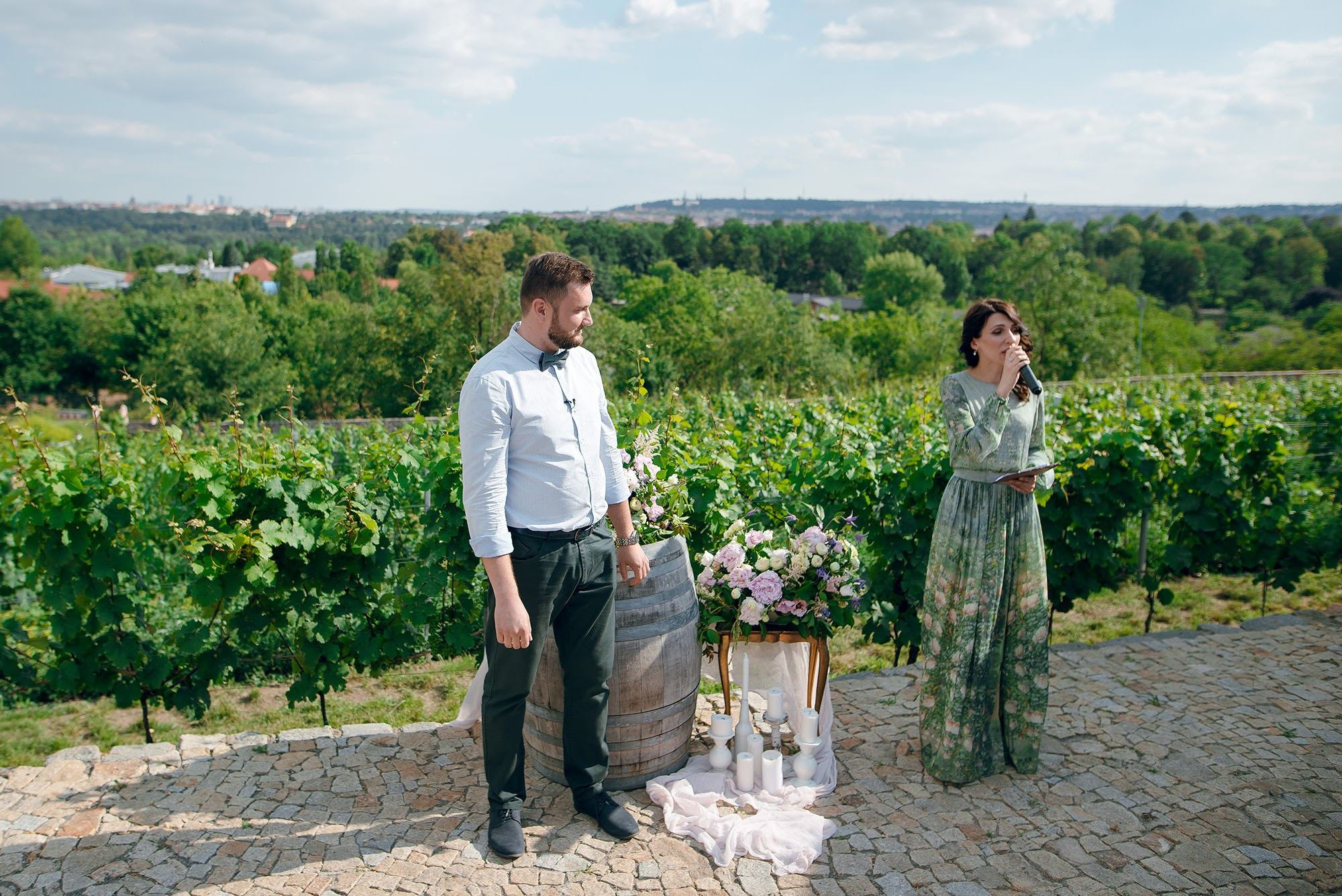 Romantic destination wedding in Czech republic Prague