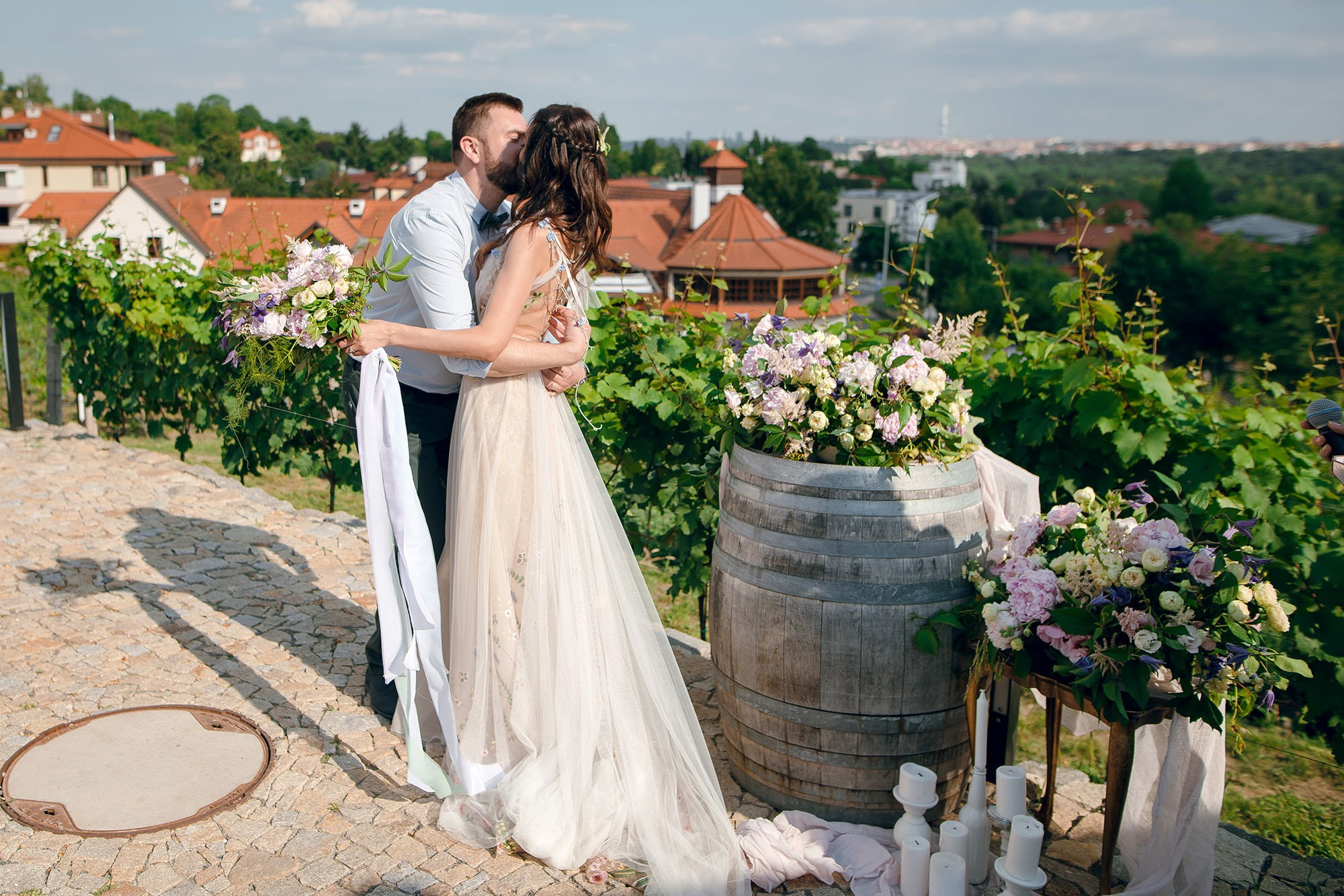 Romantic destination wedding in Czech republic Prague