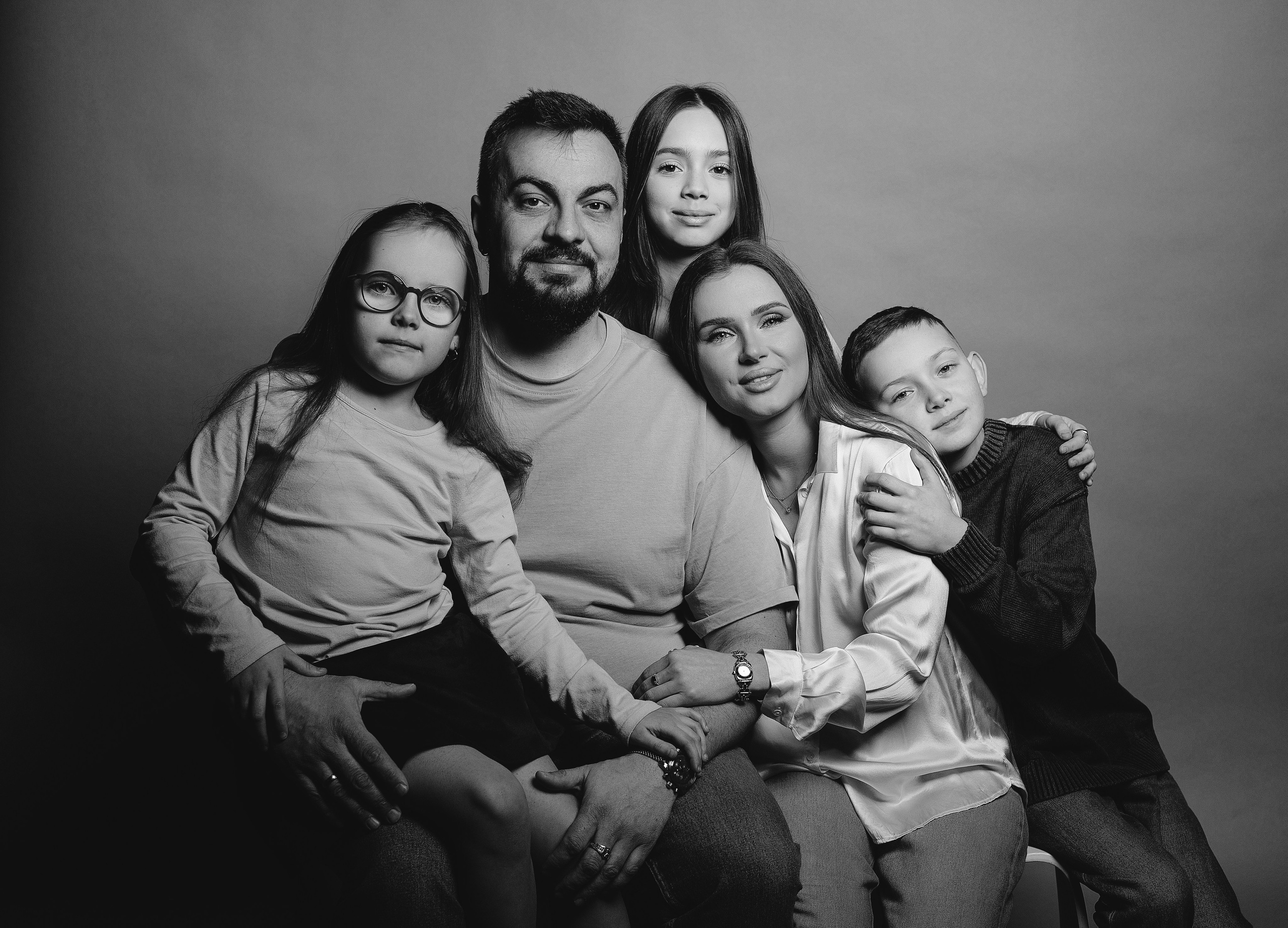 Семейная в студии: Карина и Рома. Фотограф Ксения Русецкая