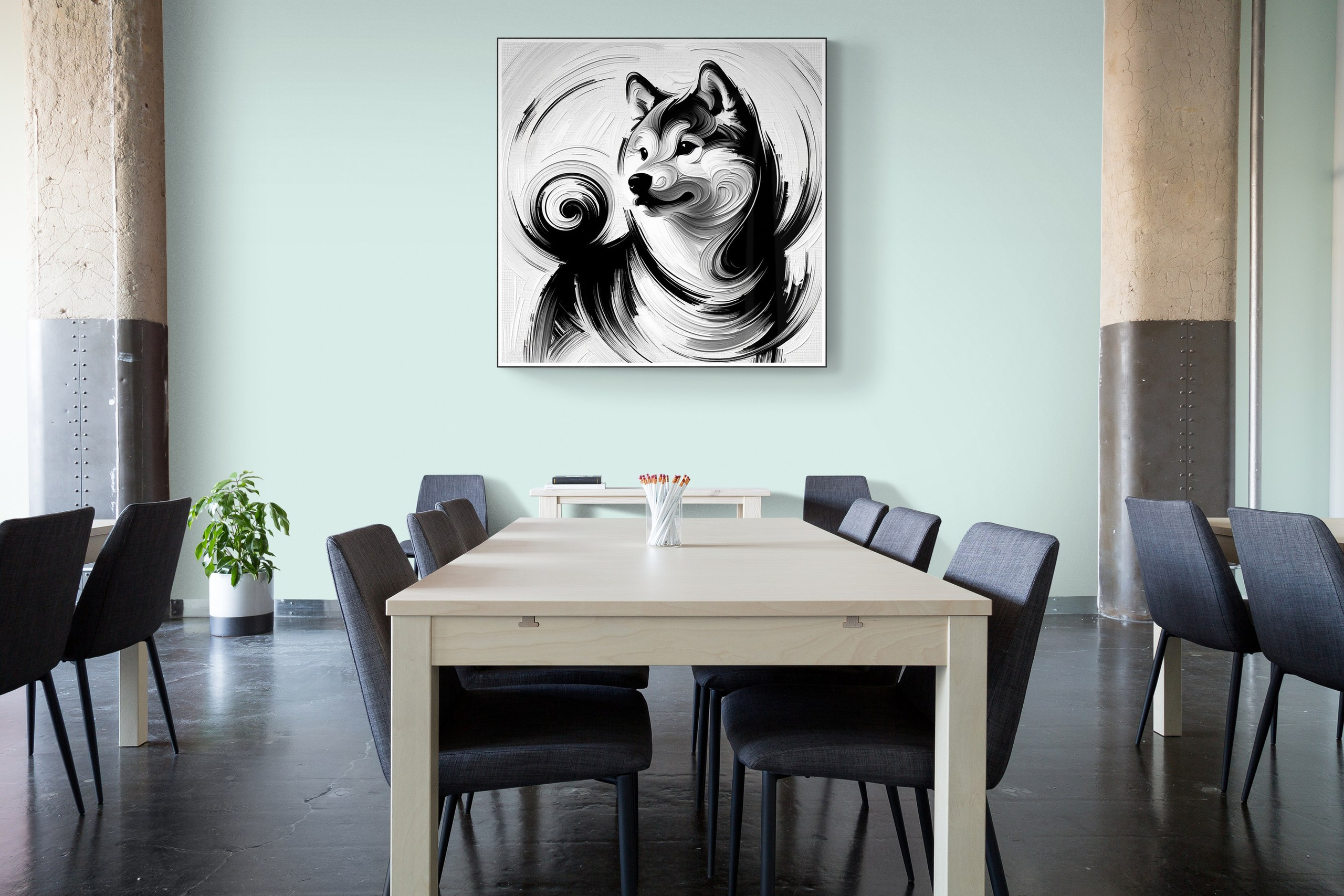 Shiba Inu Abstract | Digital Art. AI Photo Retoucher and Image Restorer Zhanna Ognivo