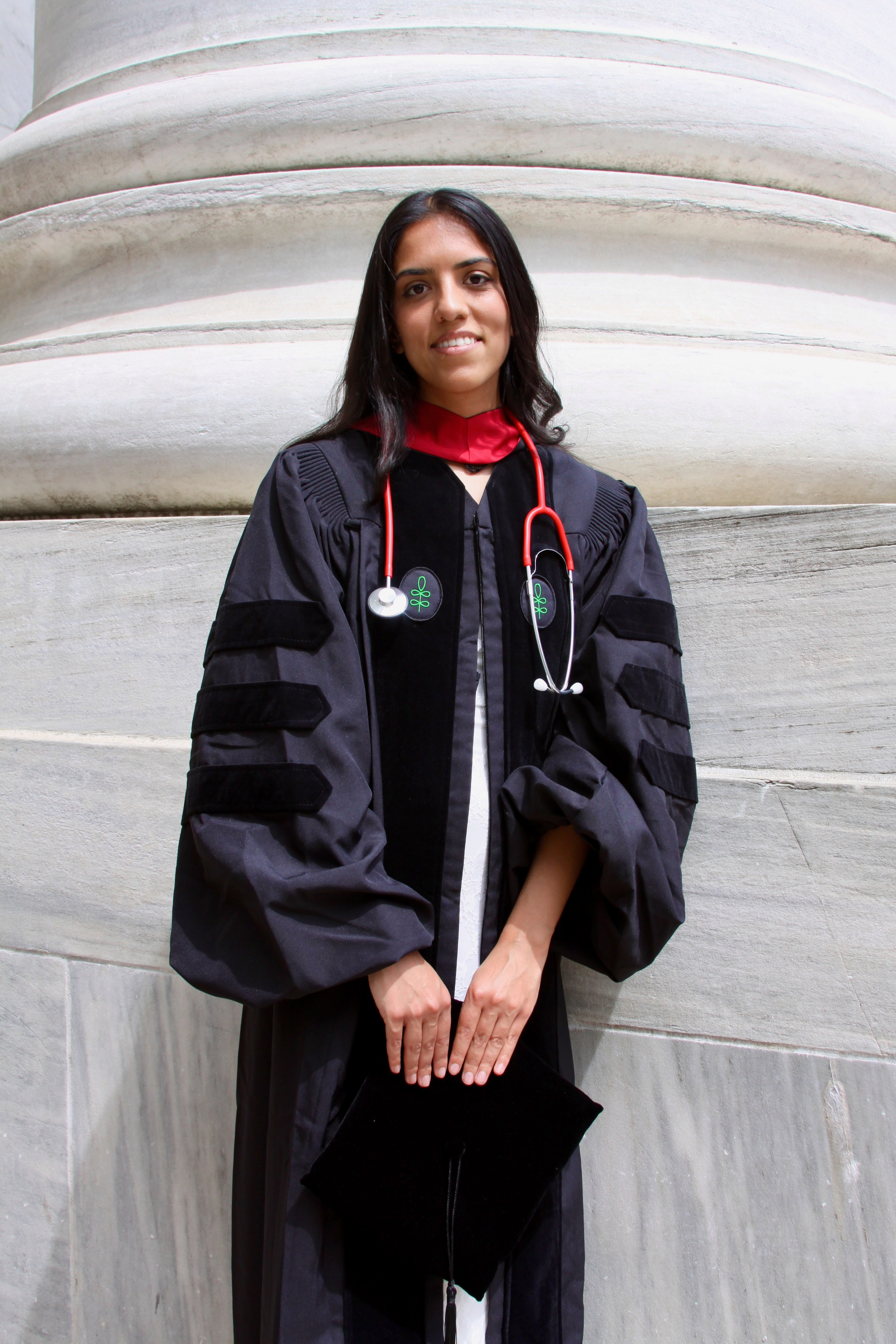 MD graduation with Ruhi. Kelly Sang, graduation and portrait photographer in Boston