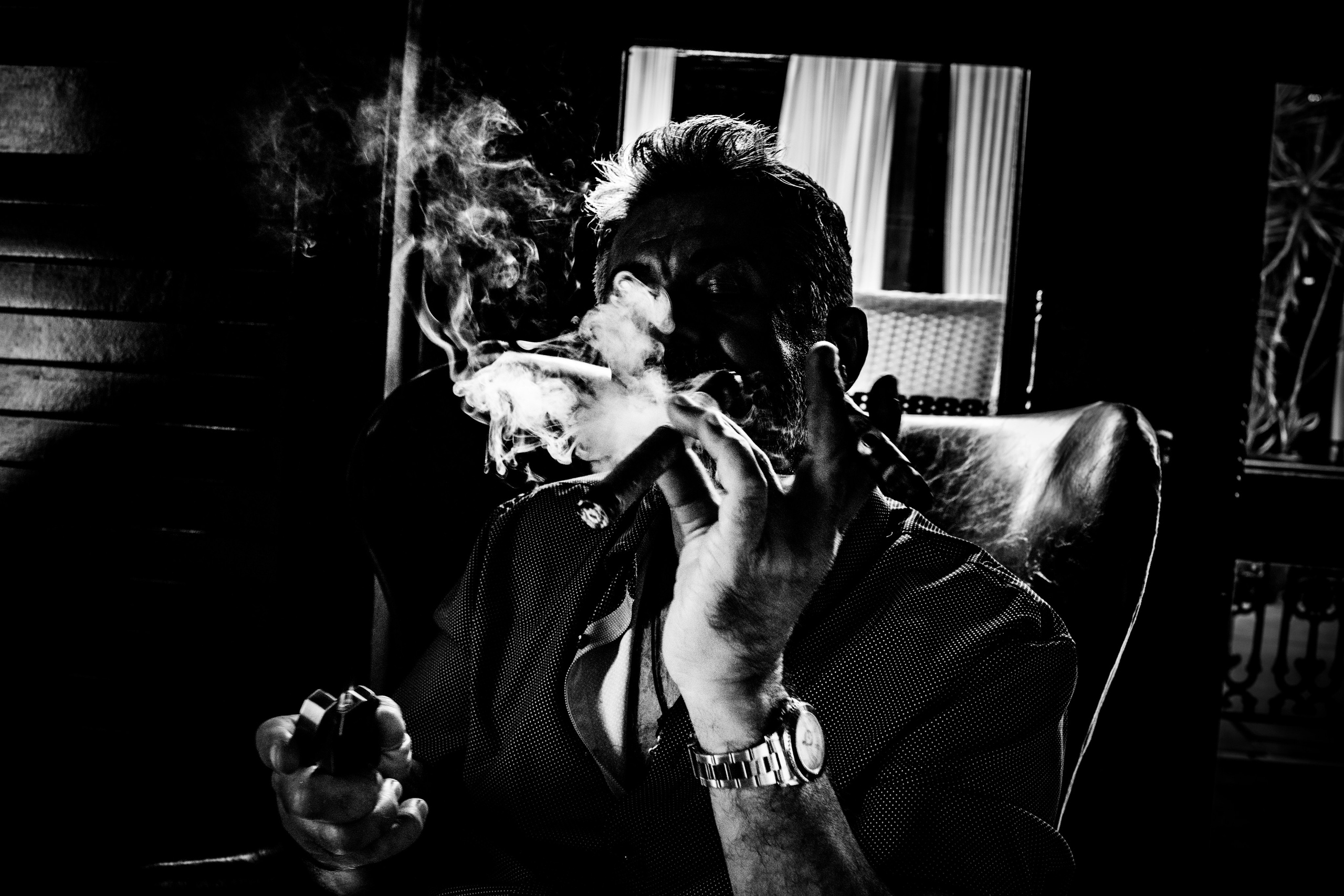 Burn Black and White Series. Out and About 239