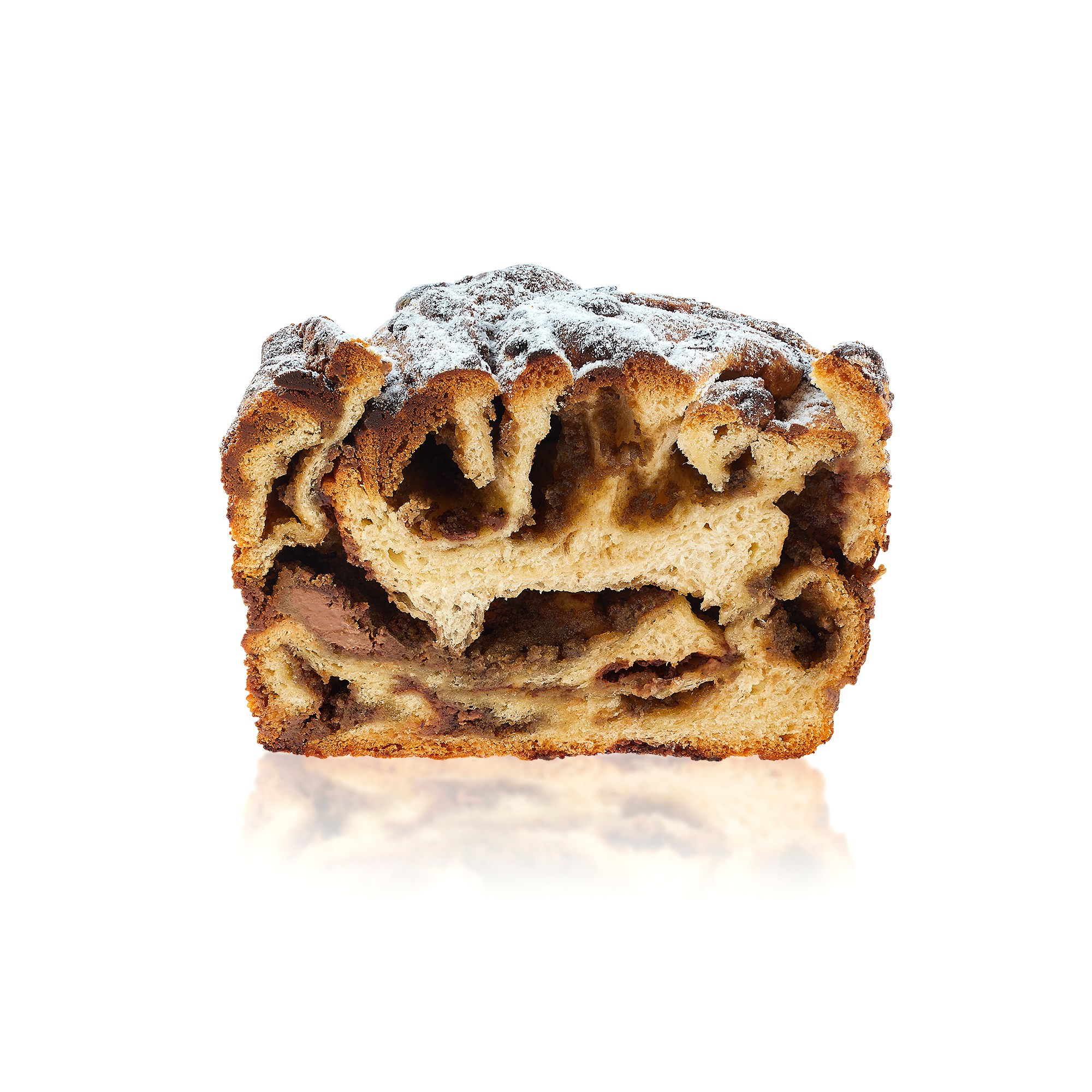 Cut Cruffin With Halva and Chocolate