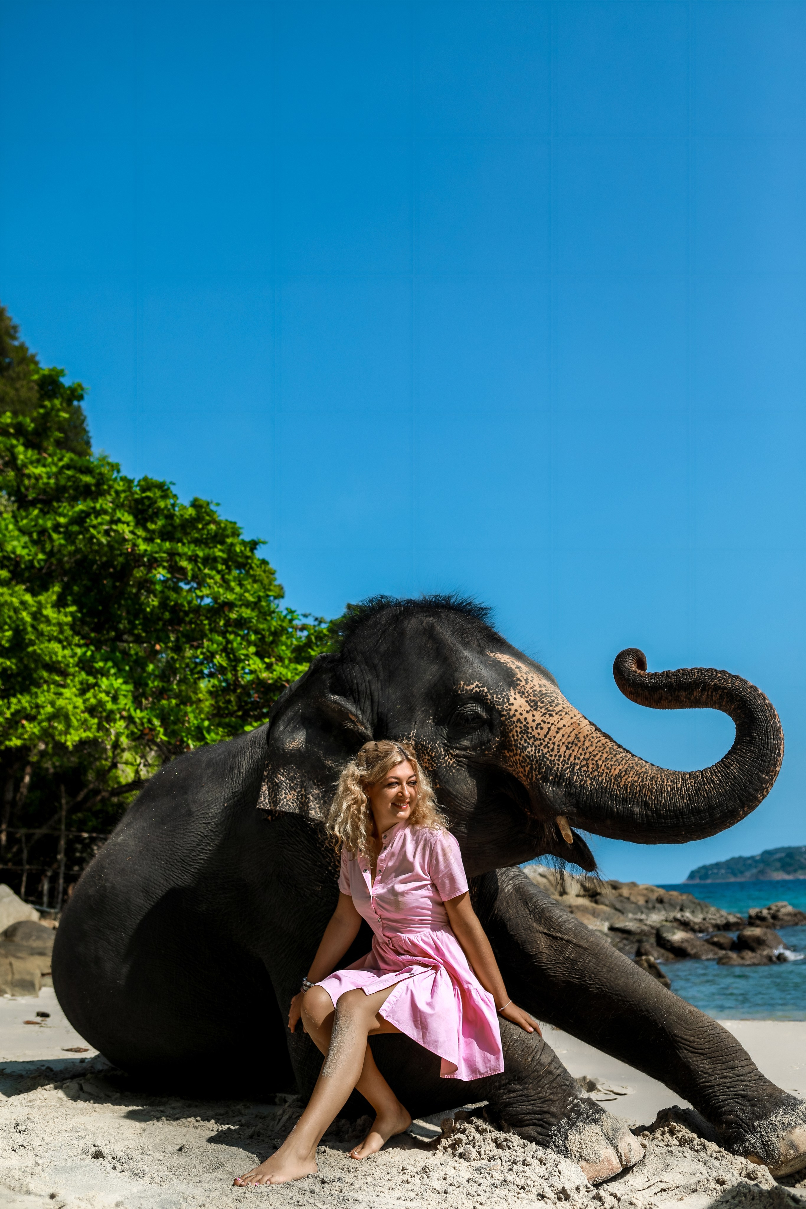 Наталья — фотосессия со слоном, Пхукет. Photographer Phuket Thailand