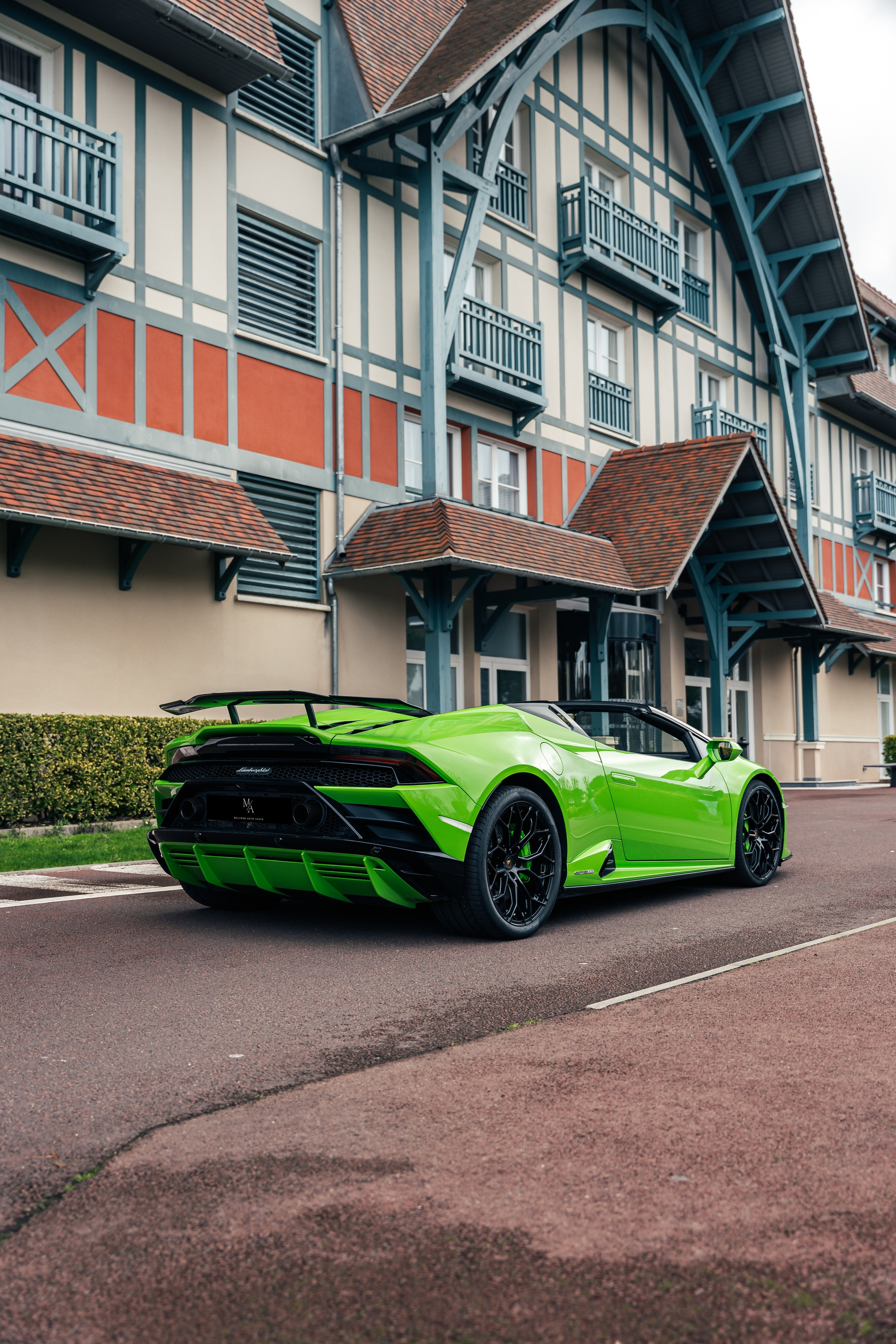 Lamborghini Huracan Evo Spyder. Photographe de voitures à Paris — Vitalii Motruk
