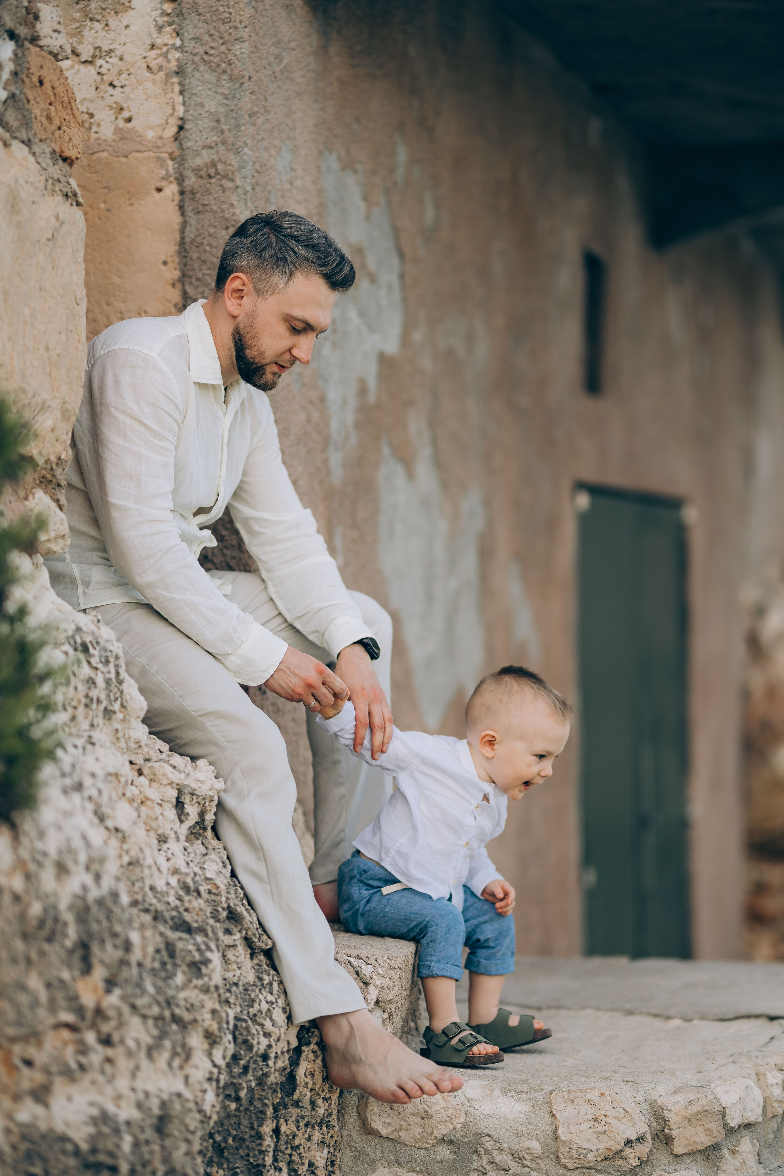 On the shore. Фотограф у Пальма де Майорка