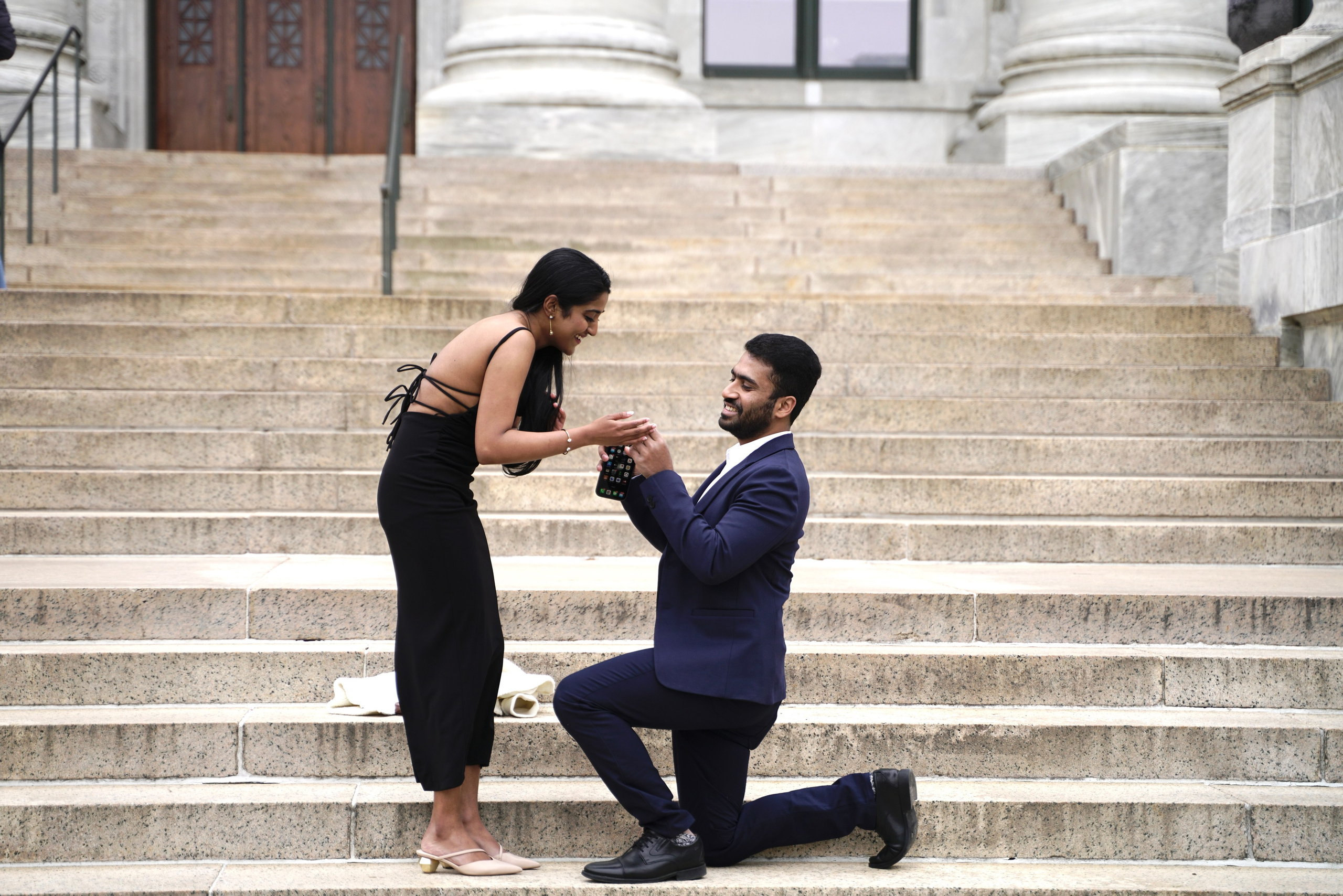 Sarath and Aishwarya at Boston Medical School. Stefanovich Photography | Boston, MA