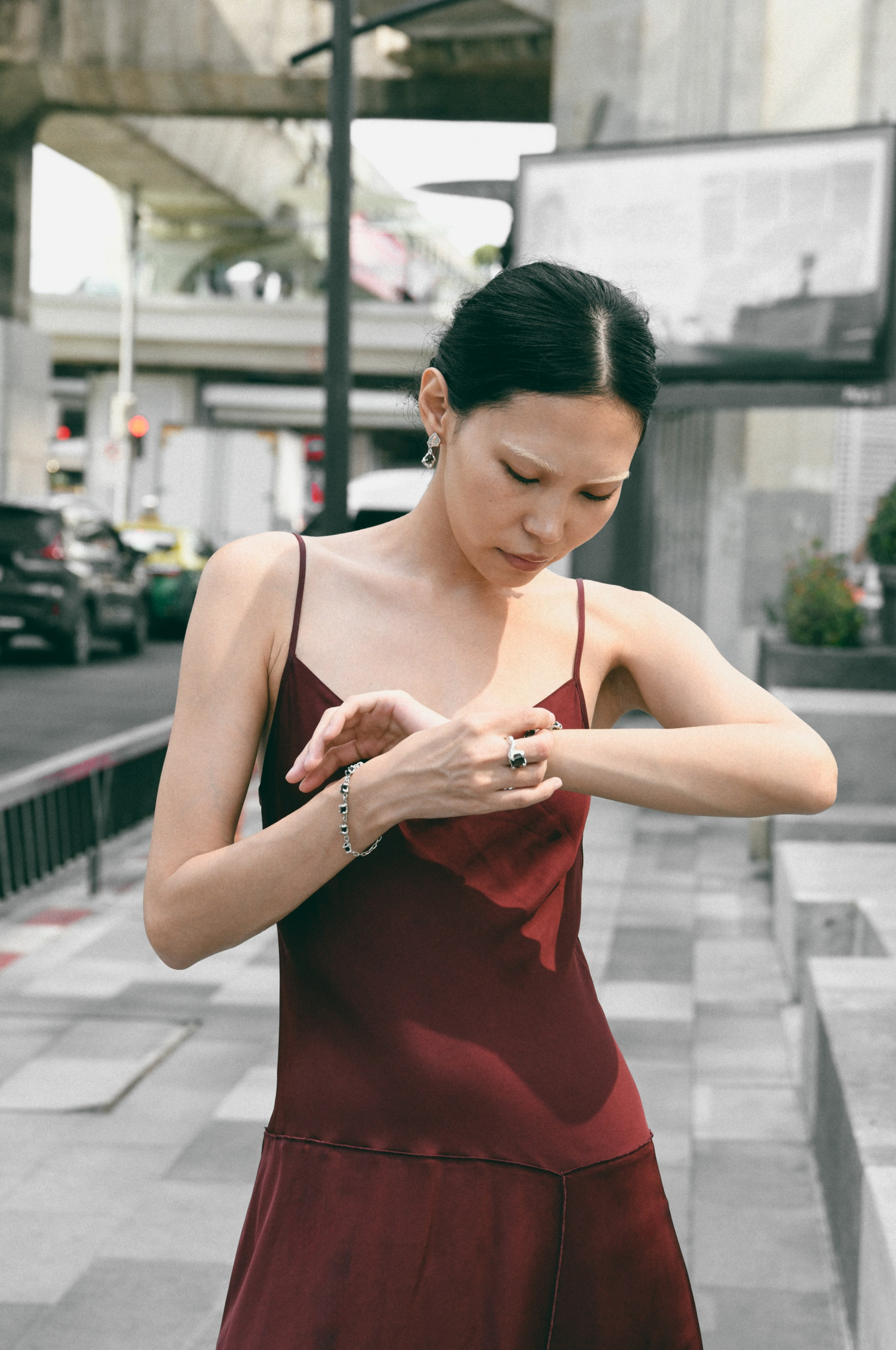 Street for Wiktoria Tao jewelry. Stylist