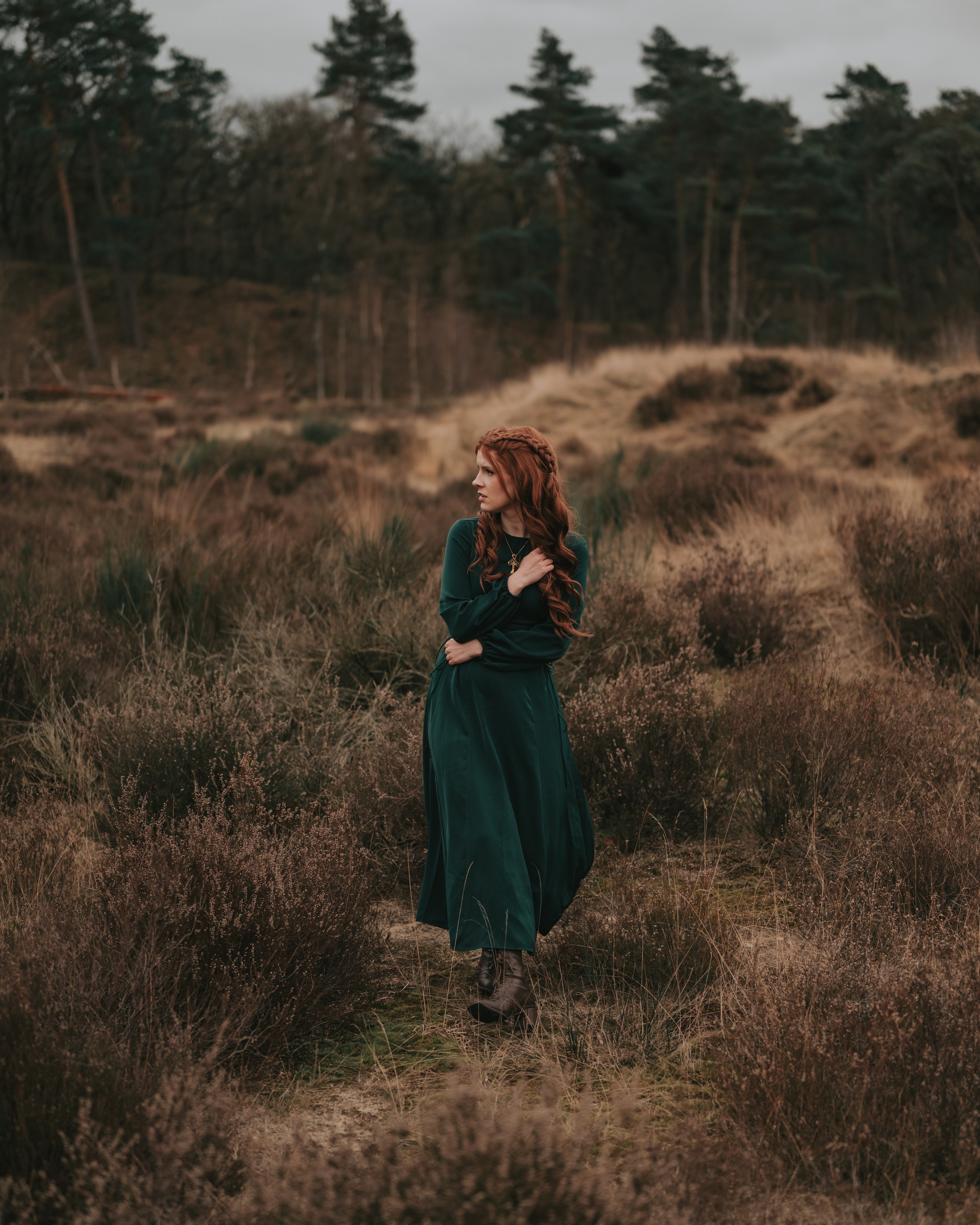Warrior Princess Portrait Session in Heather Fields. Moth & Moss Photography
