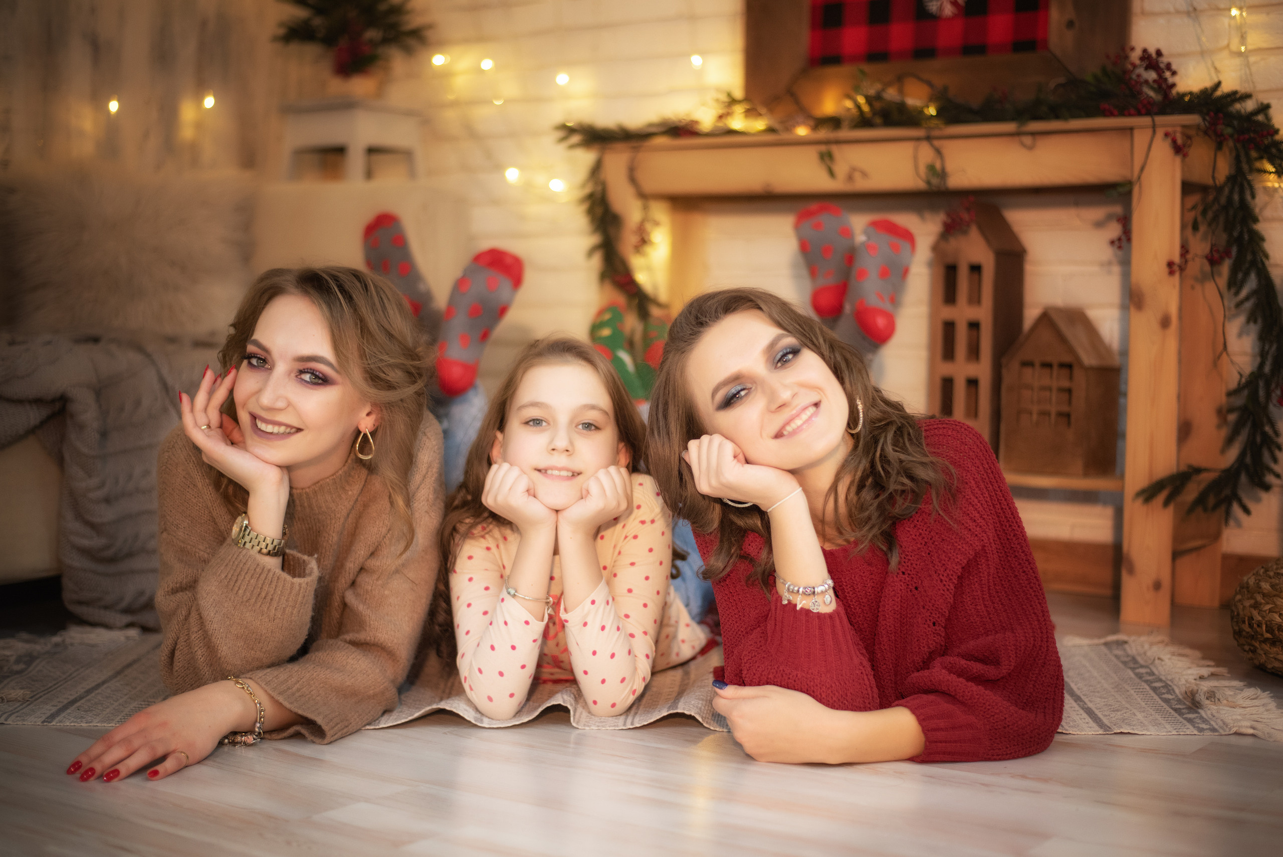 Теплая семейная новогодняя фотосессия. Семейный и детский фотограф в Ташкенте Луиза
