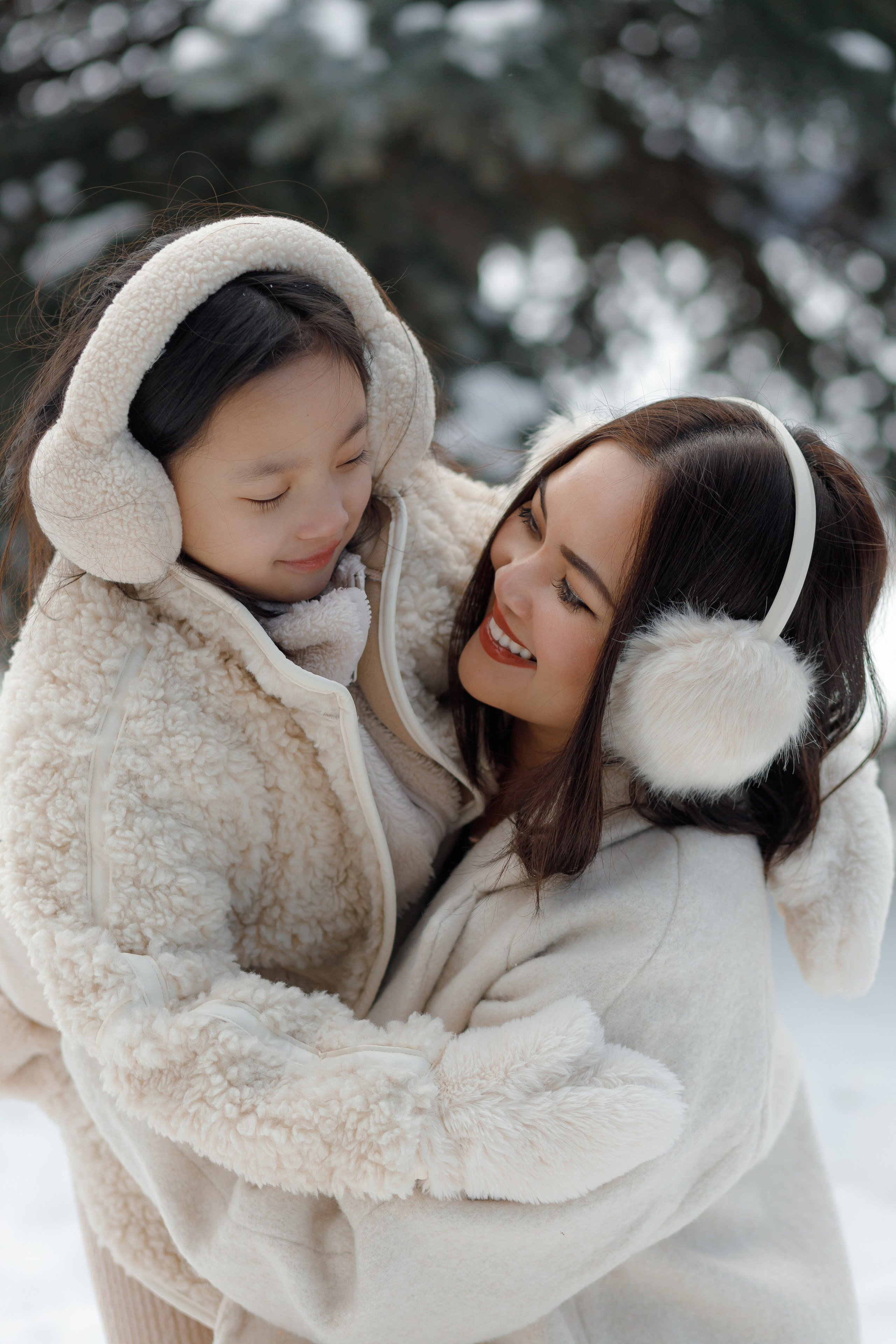 Family winter story. Home