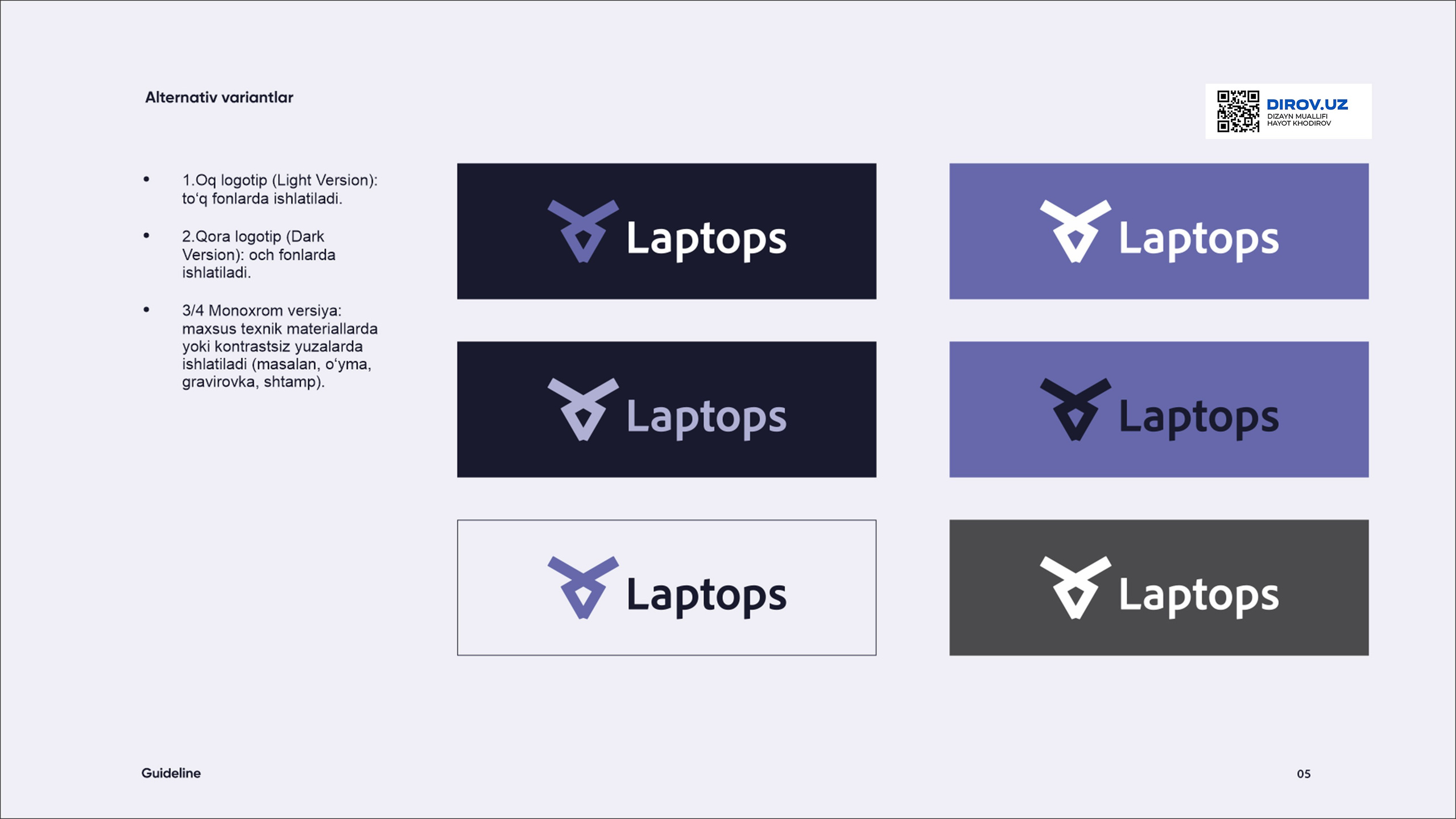 Laptops  — Logotip. Dirov — Hayot Khodirov