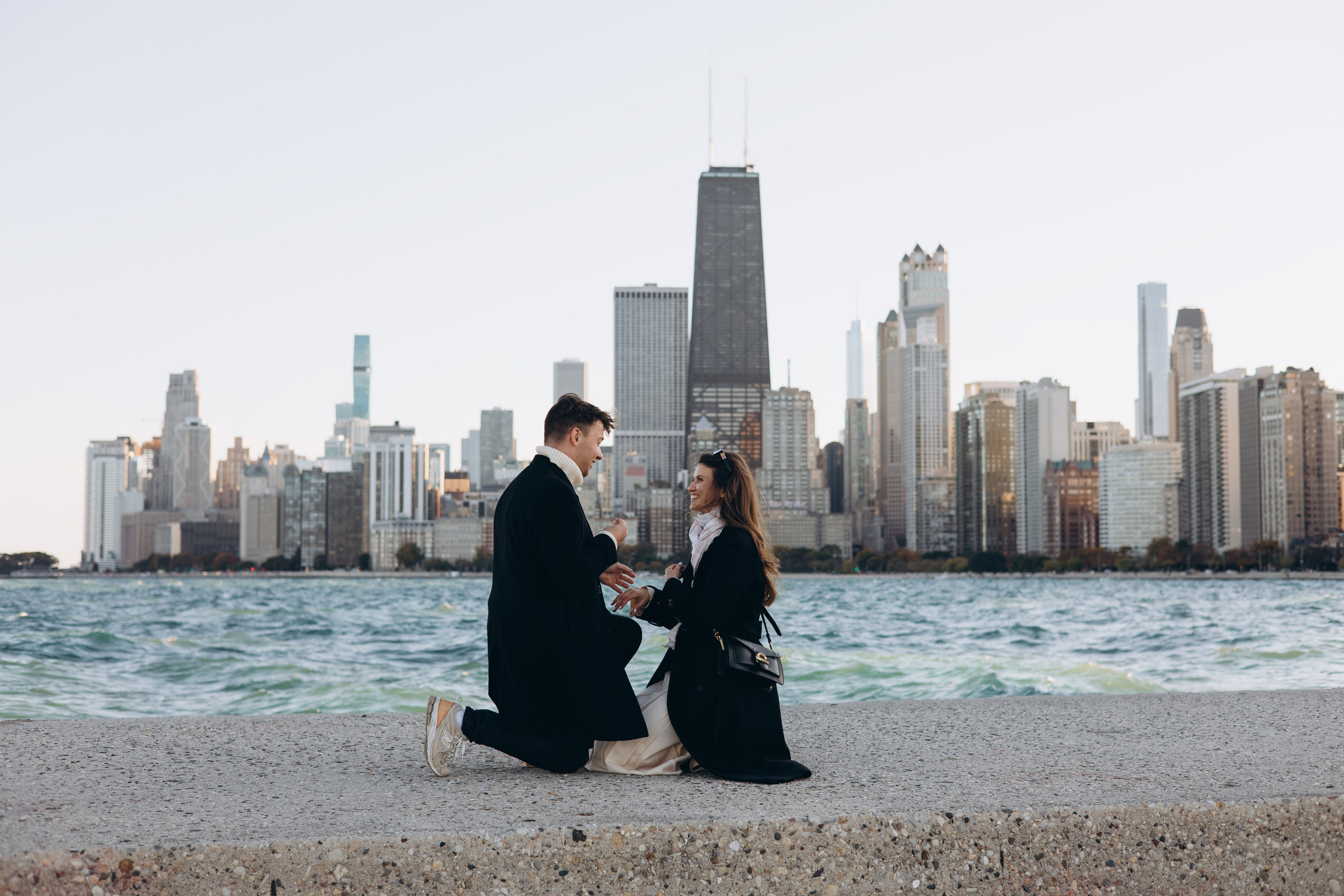 North Lake Shore Proposal — Chicago Photographer — Margarita Chudinova