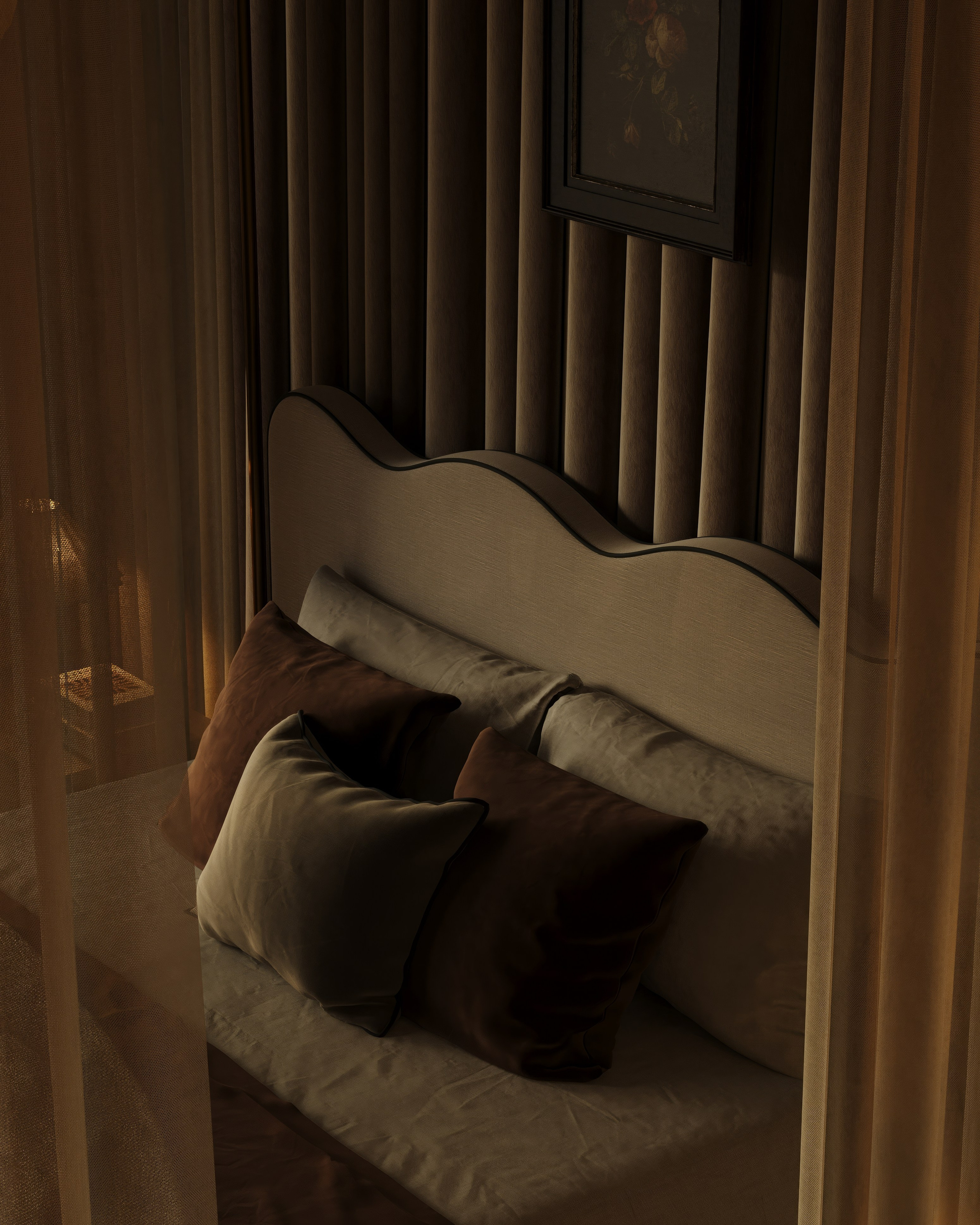 [AS] Dark Elegance Bedroom. Anastasia Sorochin| 3d Visualization