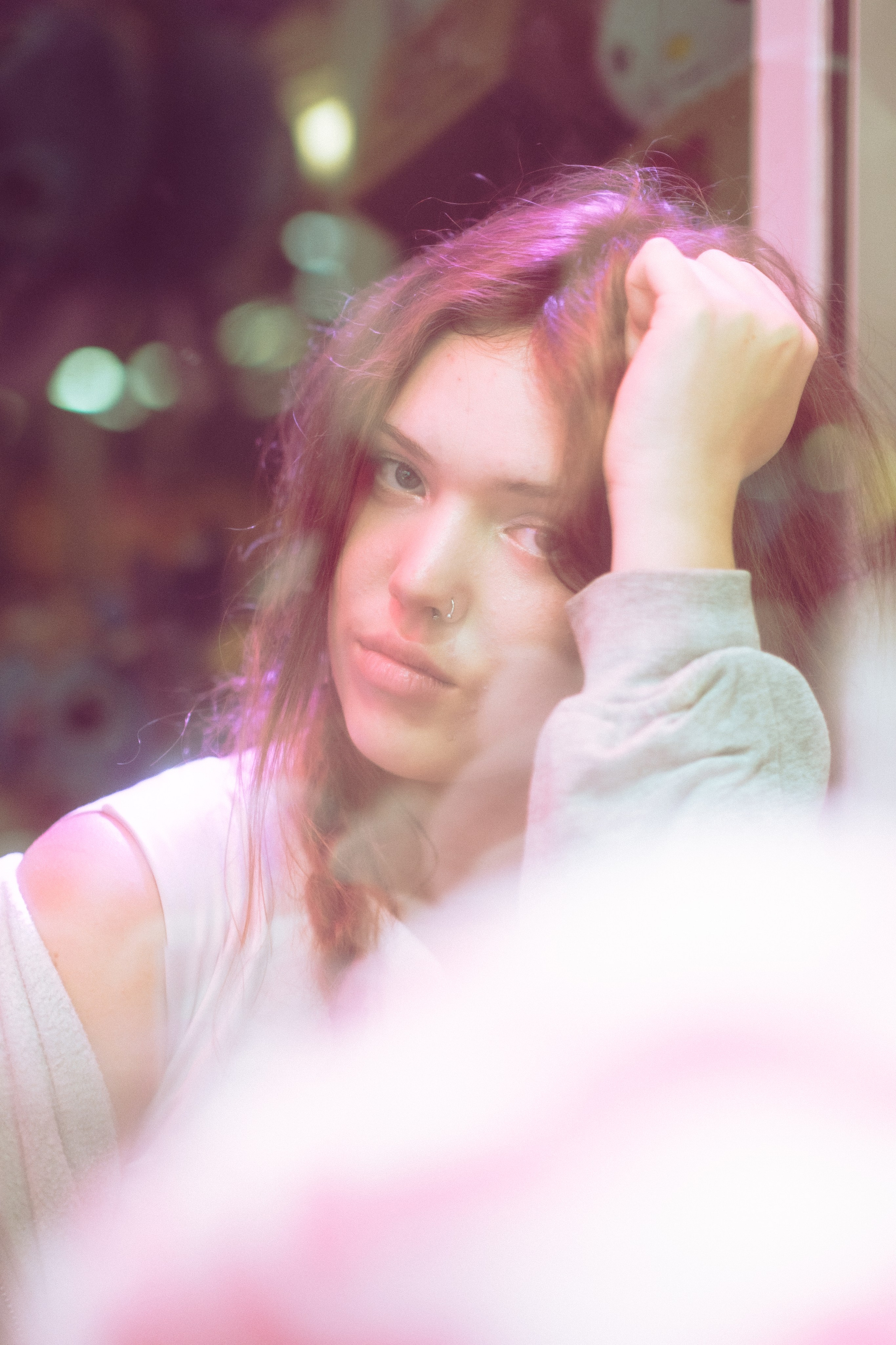 Alexandra at the Arcade | Neon Portrait Photography