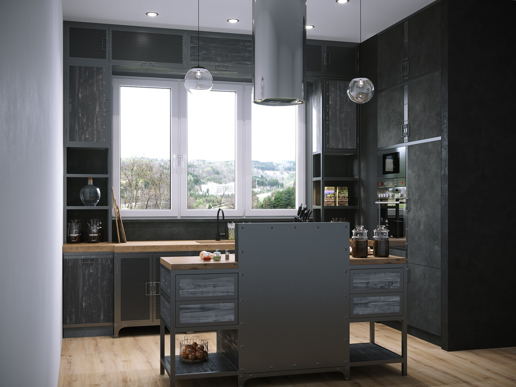 Кухня-лофт. ROMAN VISUAL| СОЗДАНИЕ ВЫСОКОКАЧЕСТВЕННОЙ 3D-ВИЗУАЛИЗАЦИИ
