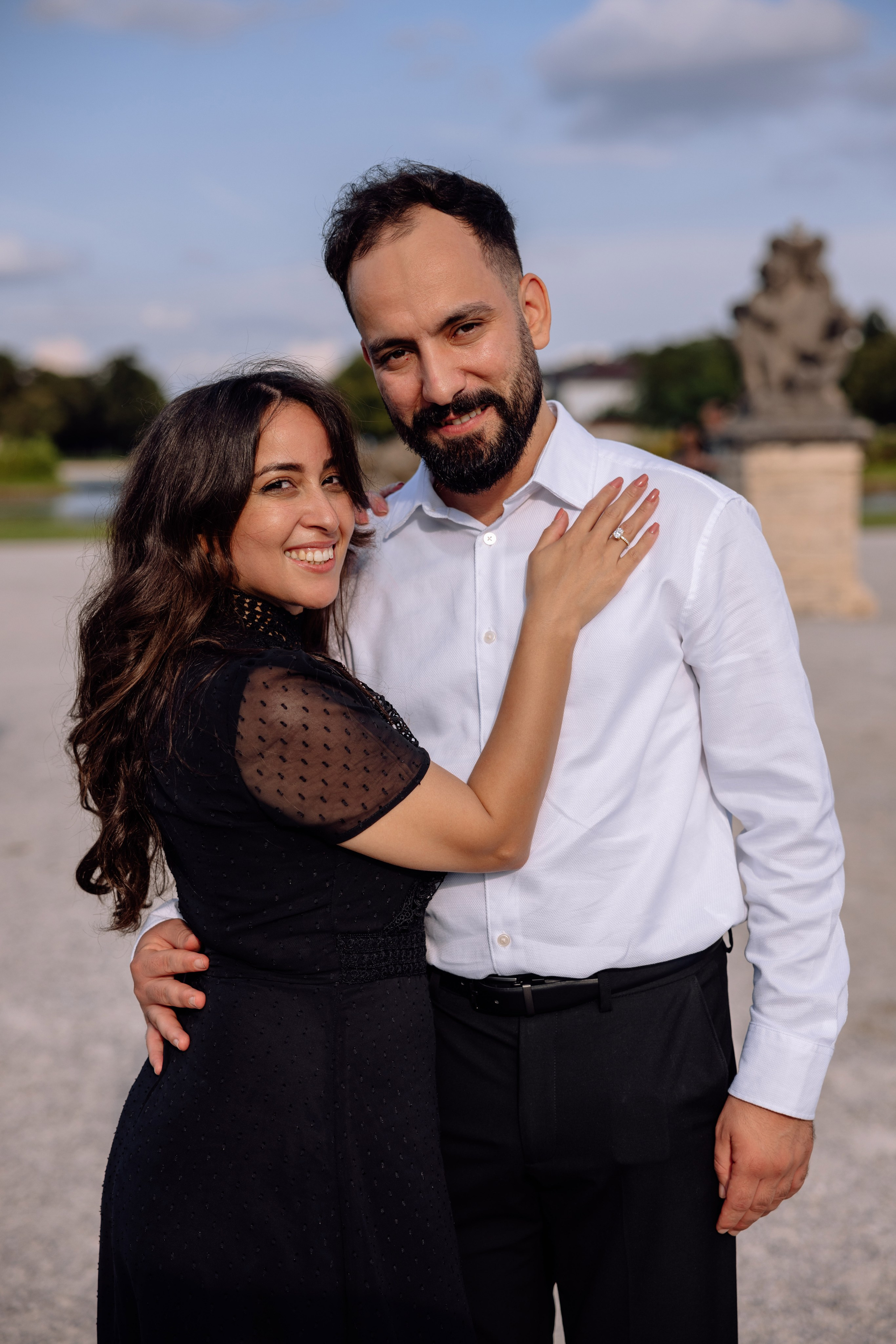 Antrag am Schloss Nymphenburg. Hochzeitsfotograf München Taufe Familienfotograf Tanja Mauke