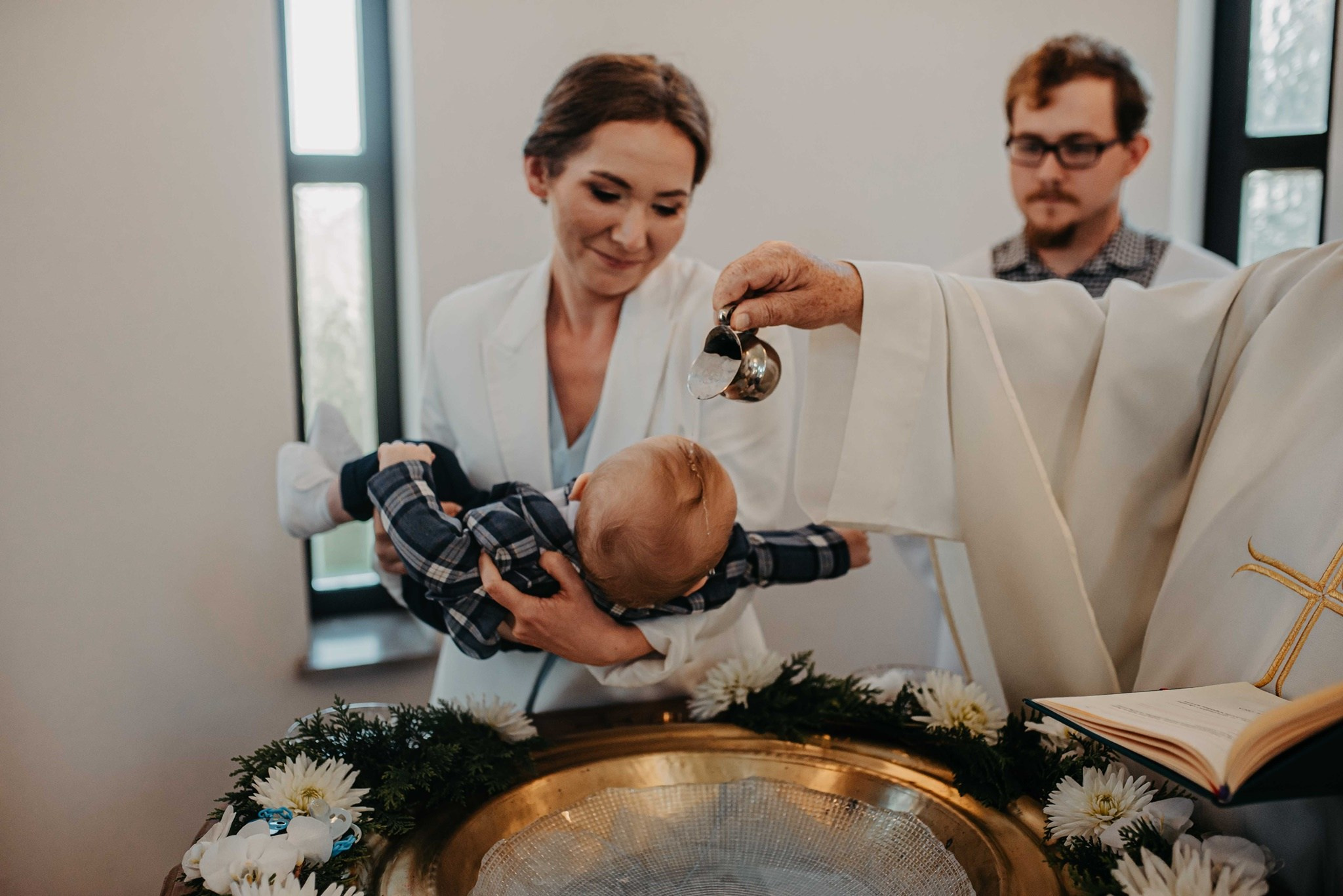 Chrzest Święty Franciszka. Dominika Strachacka Fotografia | Fotograf ślubny i rodzinny Opole Lubelskie Lublin