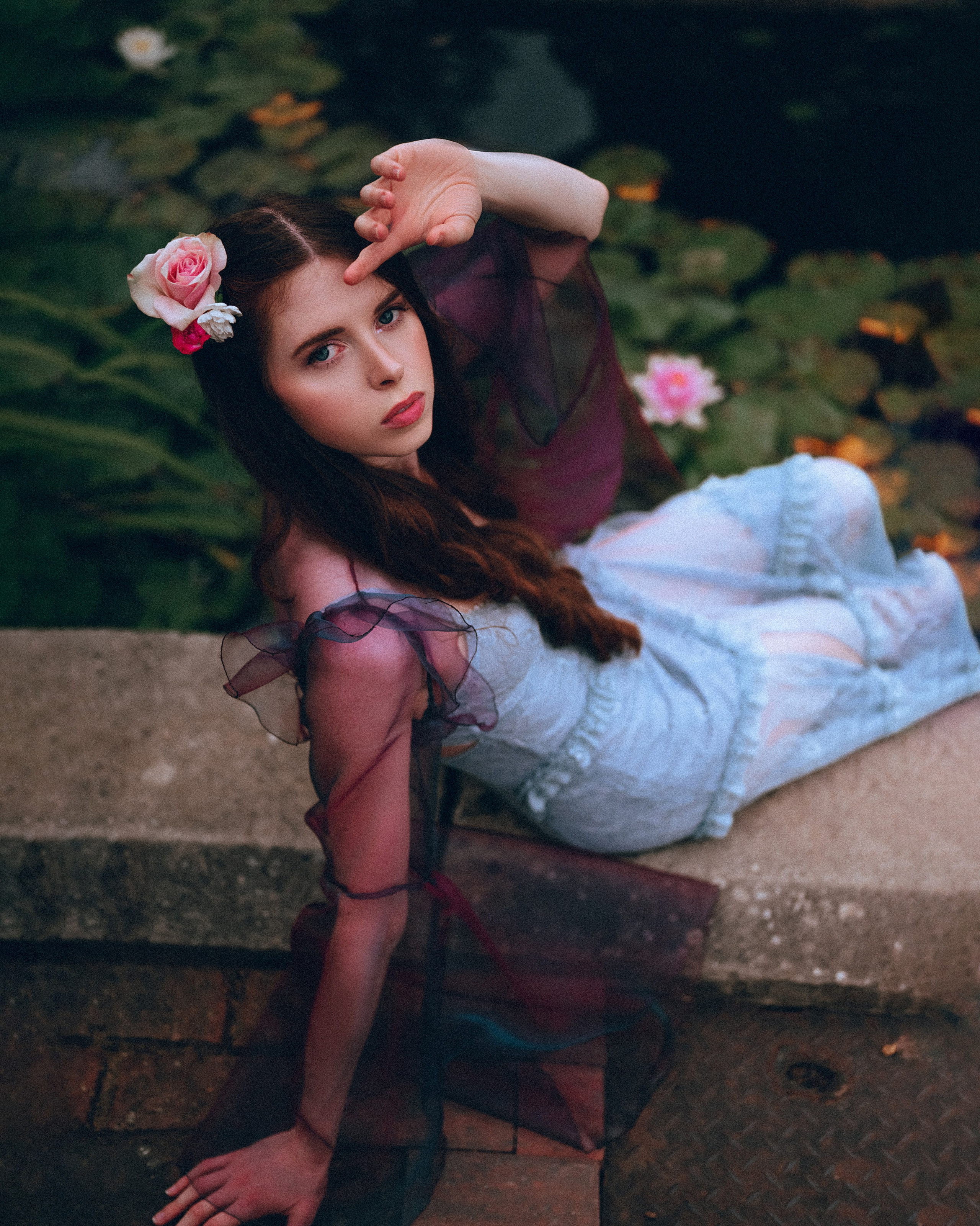 Fairy Photoshoot in a Lotus Pond. Moth & Moss Photography