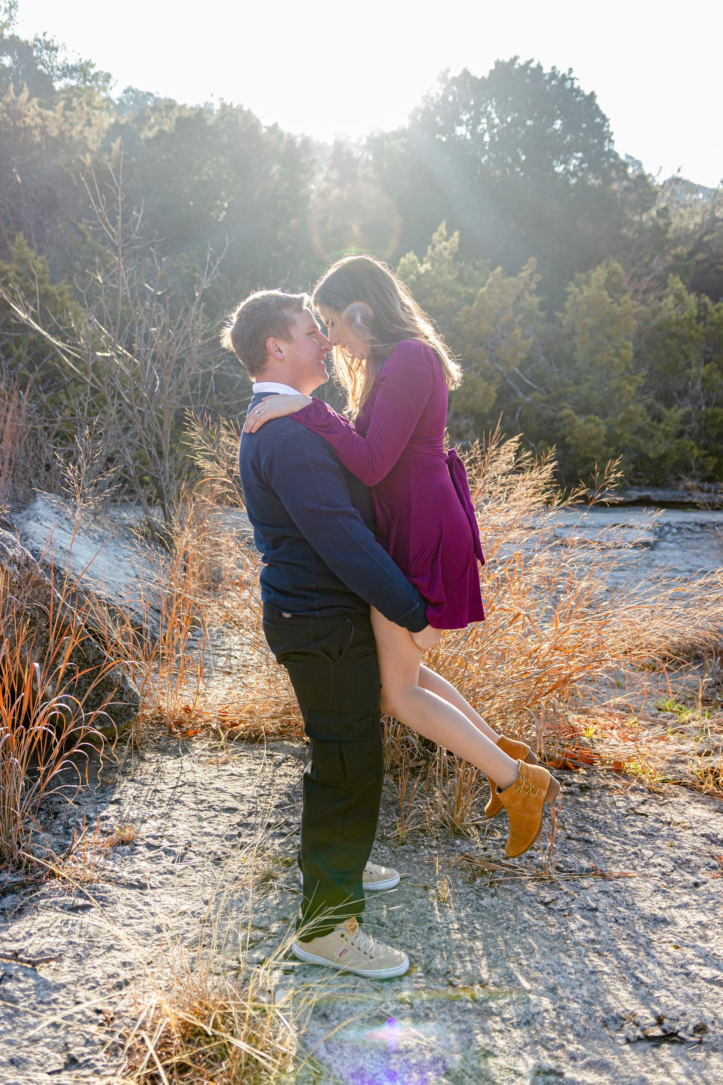 Pamela and Tyler’s engagement photoshoot at the Greenbelt Flats in Austin