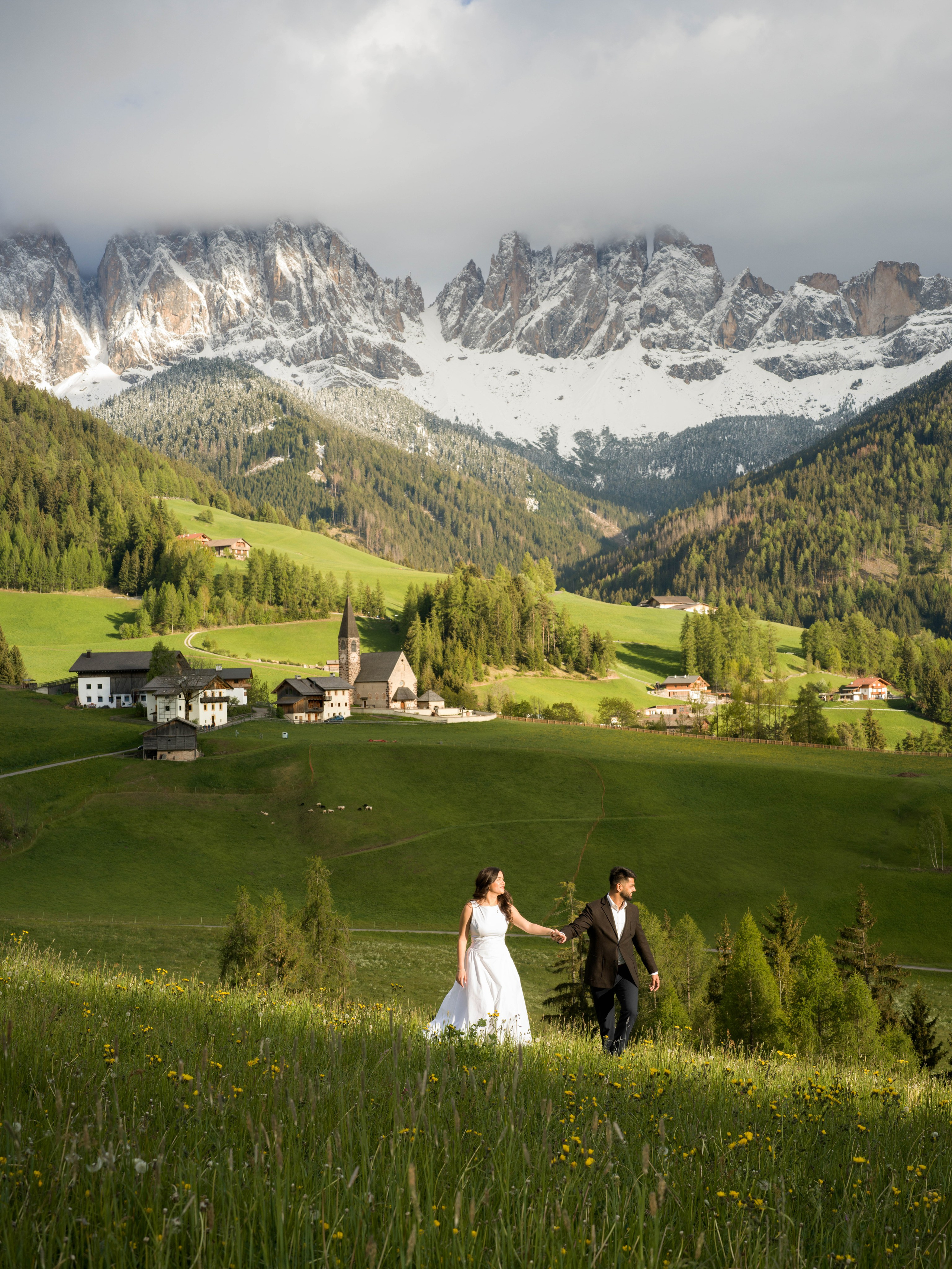 Proposal, Santa Maddalena Church, the Dolomites